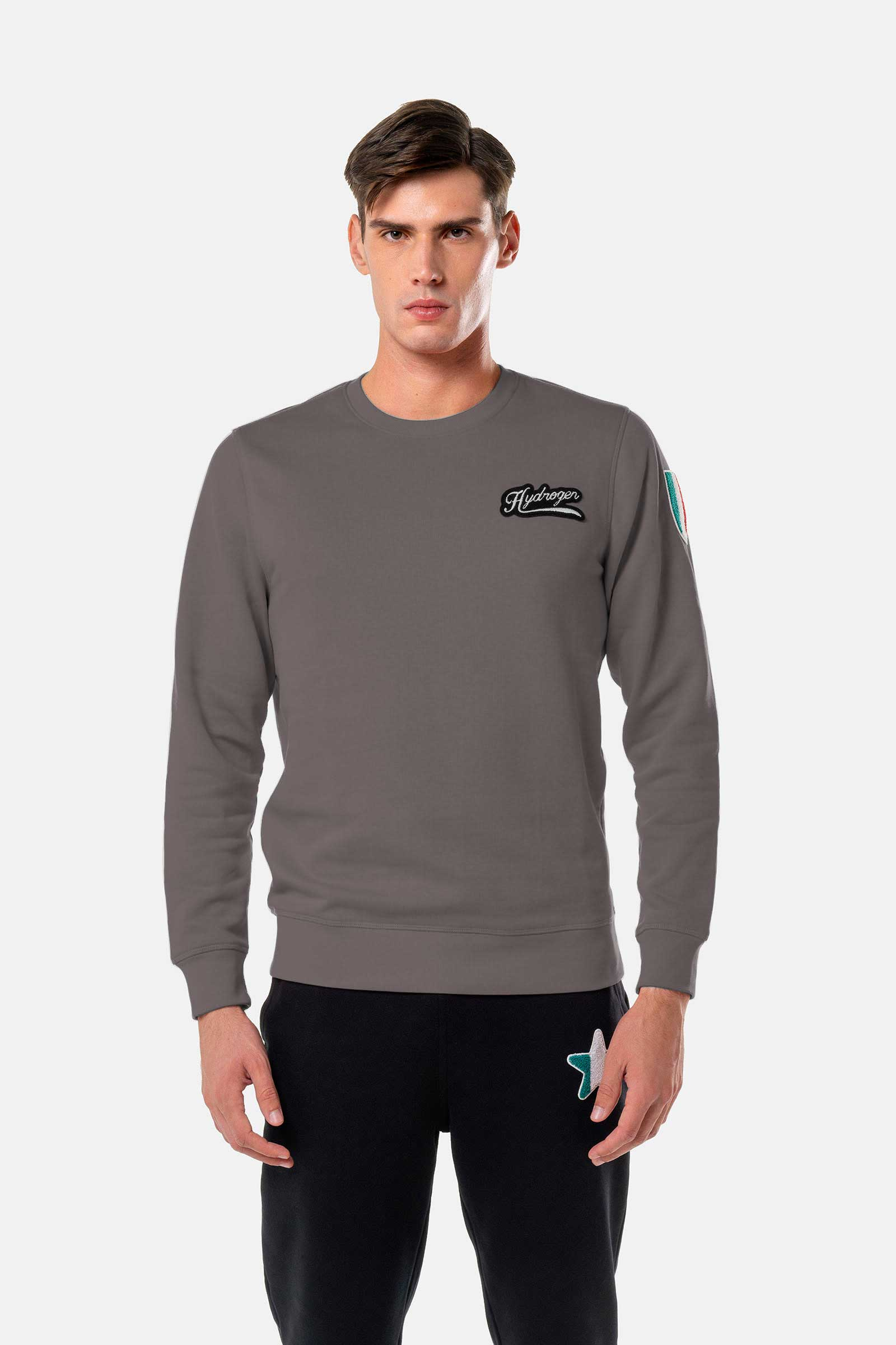 ITALIA 17 SWEATSHIRT - GREY - Hydrogen - Luxury Sportwear