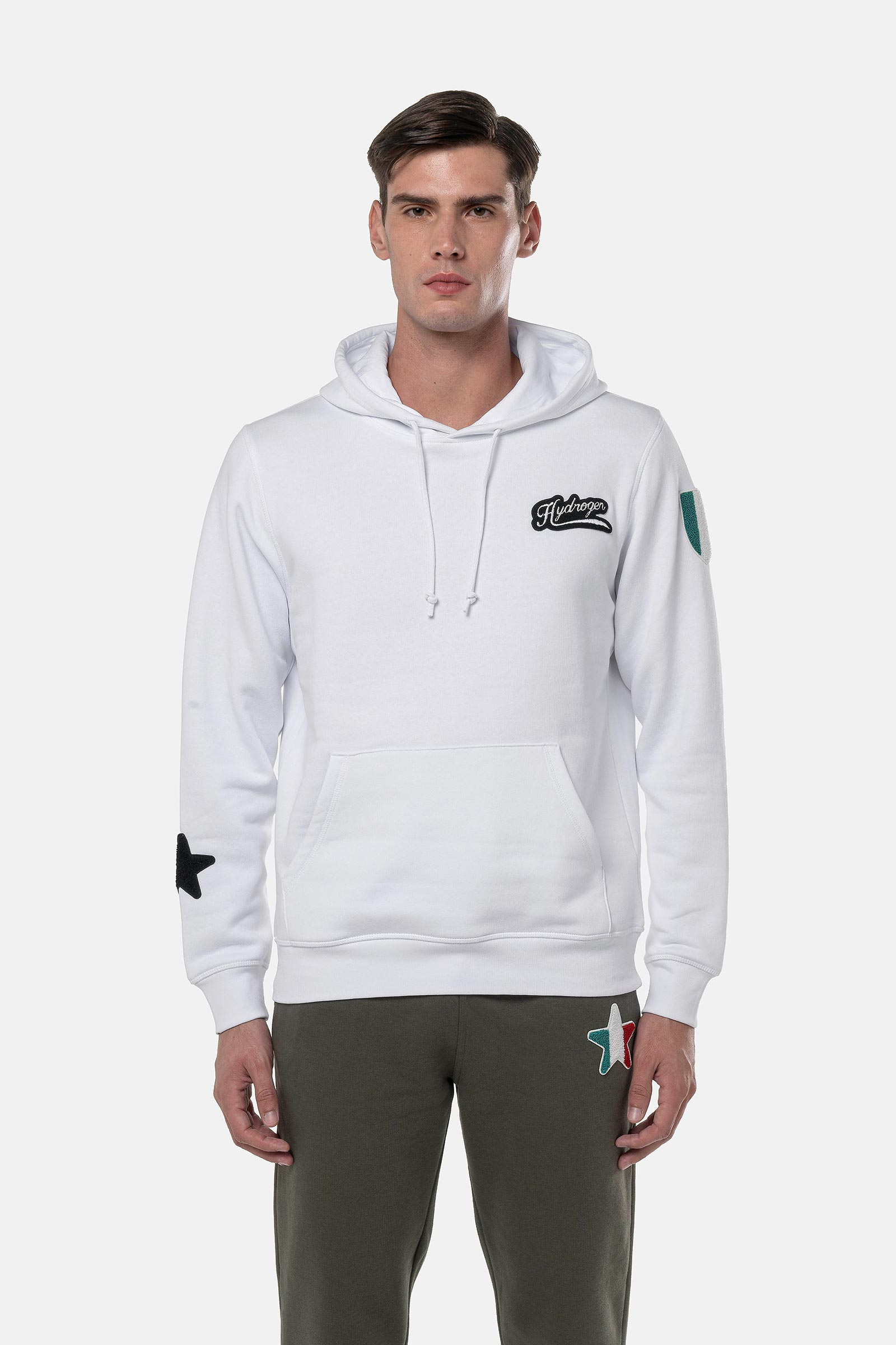 SHIELD HOODIE - WHITE - Hydrogen - Luxury Sportwear