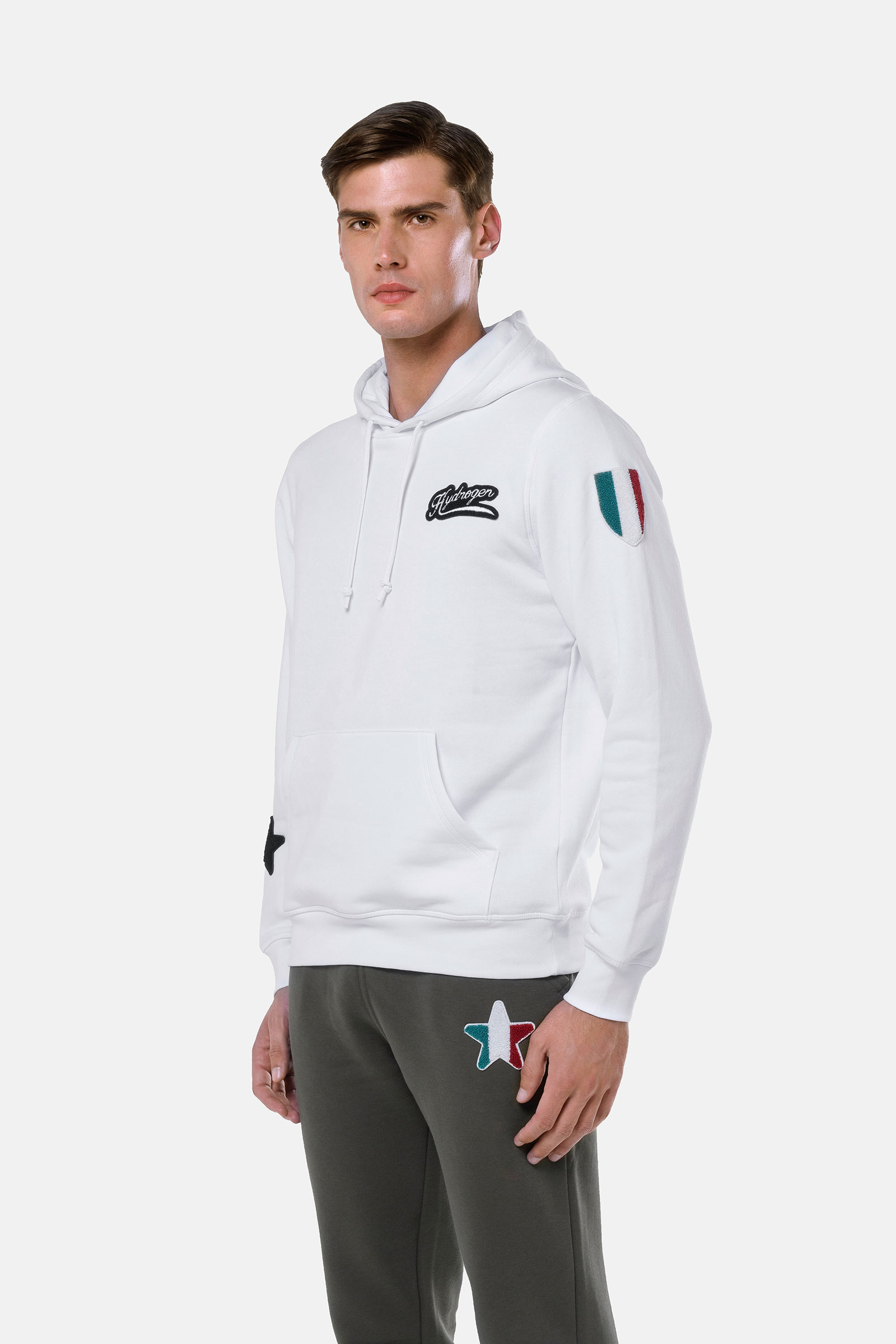 SHIELD HOODIE - WHITE - Hydrogen - Luxury Sportwear