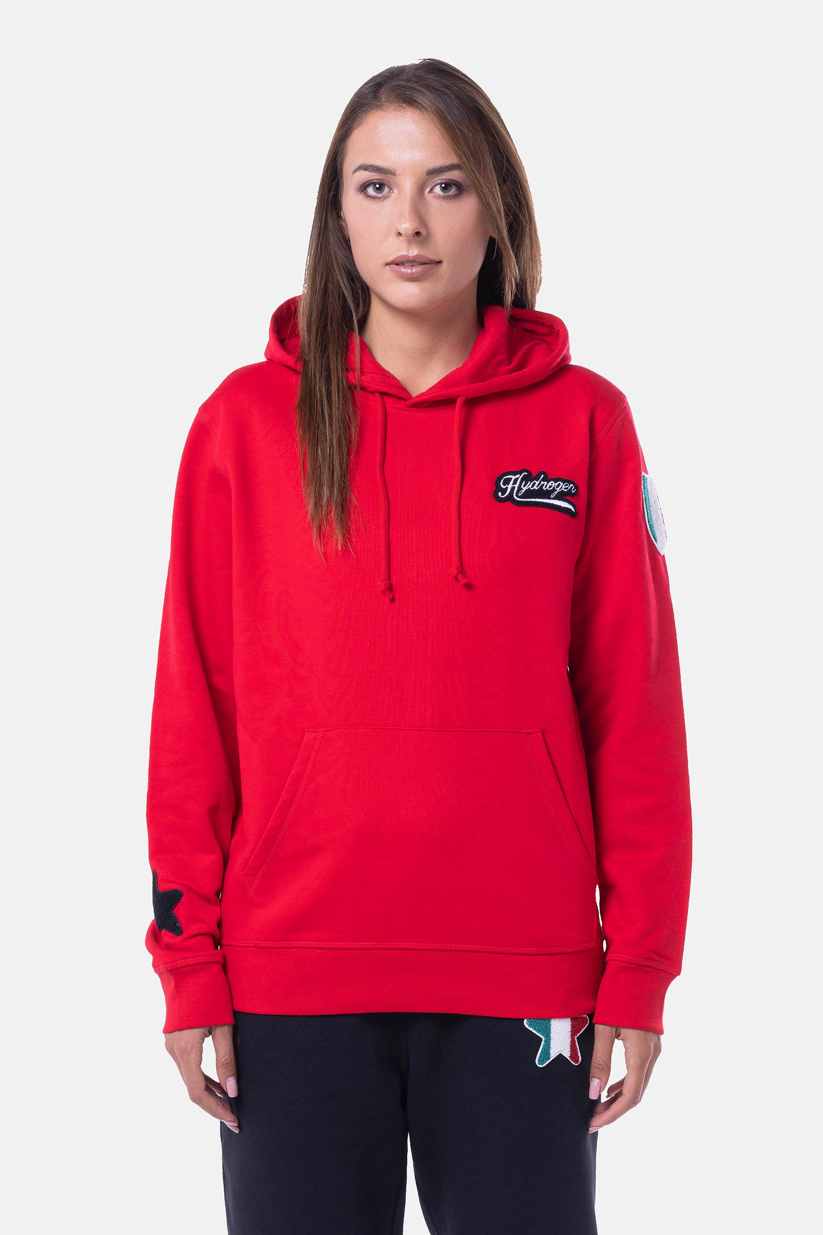 SHIELD HOODIE - RED - Hydrogen - Luxury Sportwear