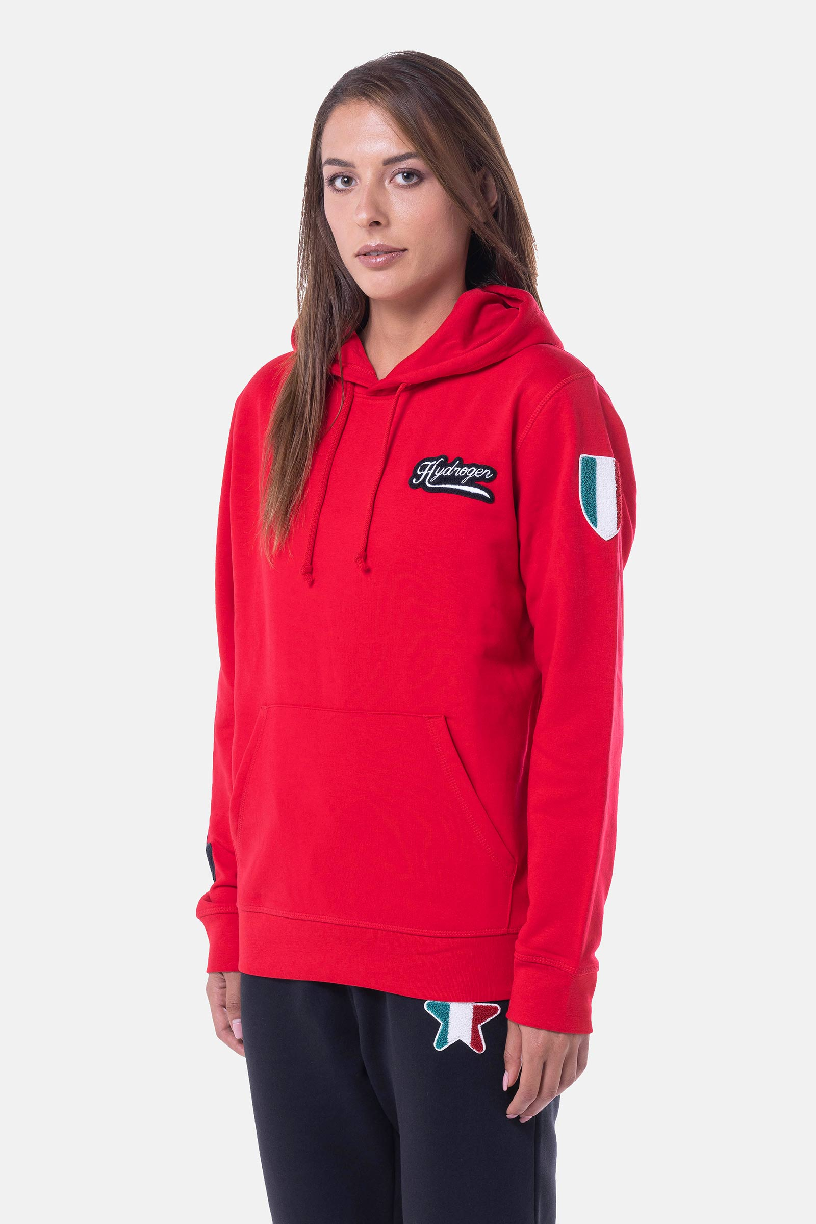 SHIELD HOODIE - RED - Hydrogen - Luxury Sportwear