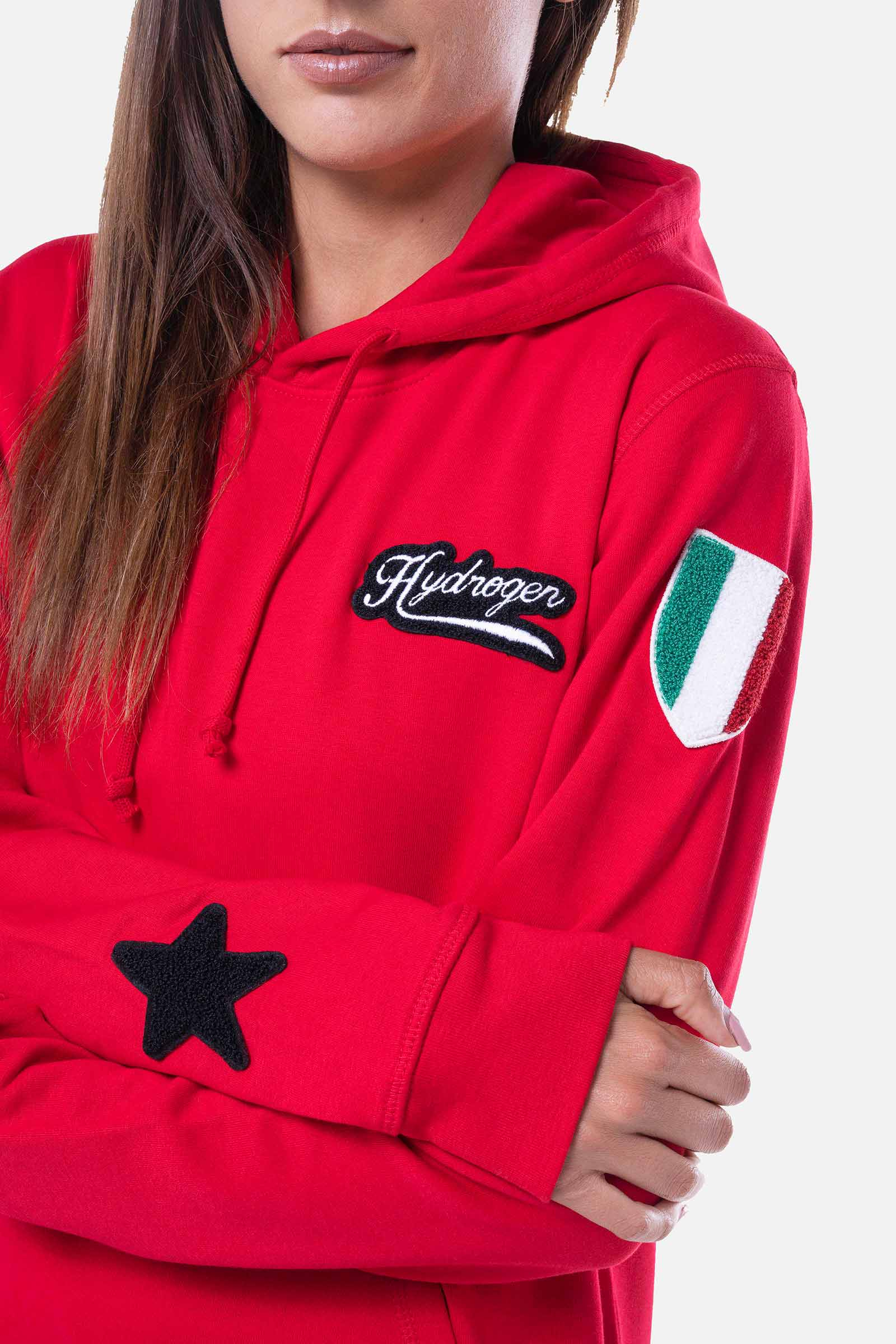 SHIELD HOODIE - RED - Hydrogen - Luxury Sportwear