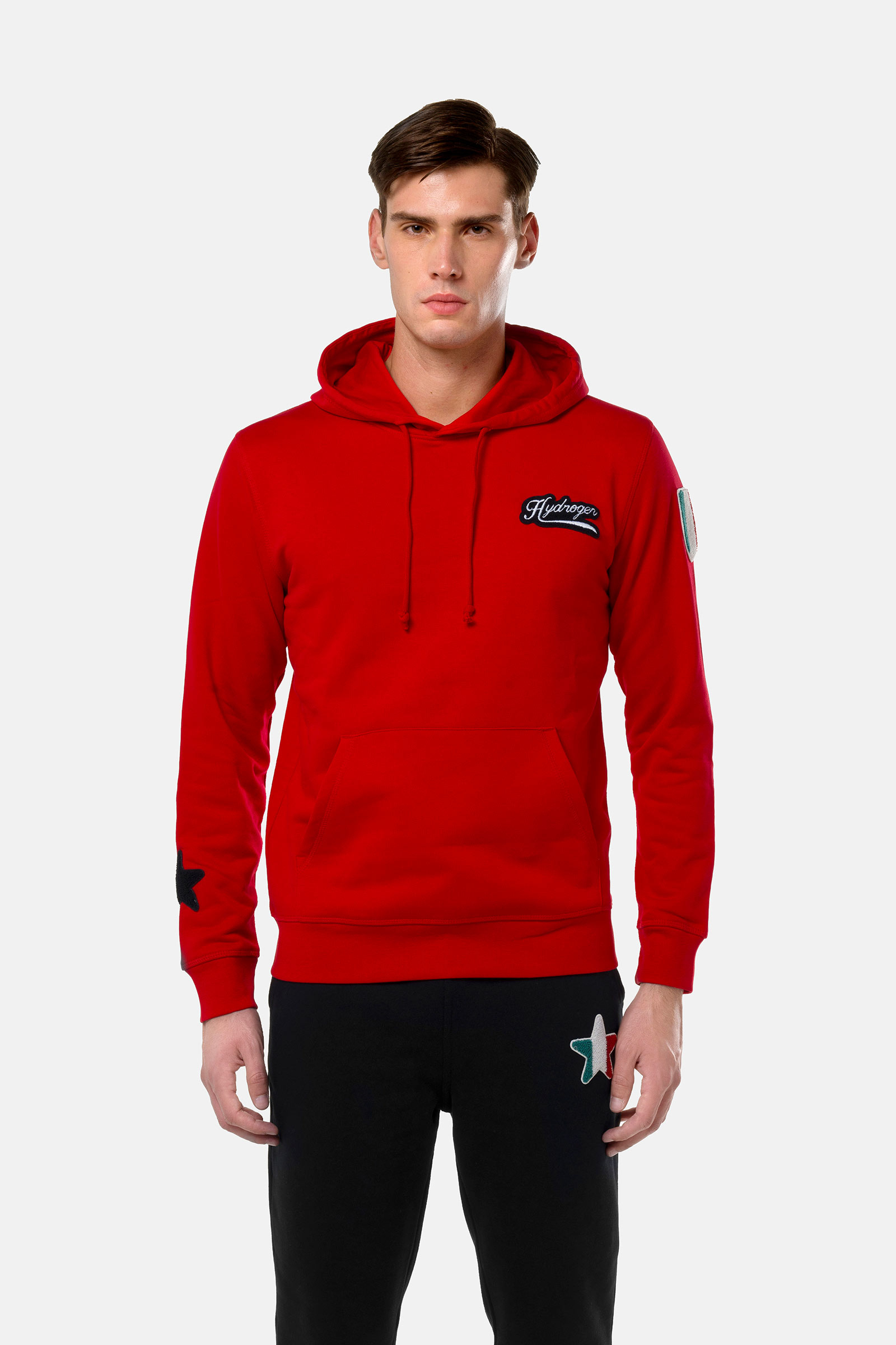 SHIELD HOODIE - RED - Hydrogen - Luxury Sportwear