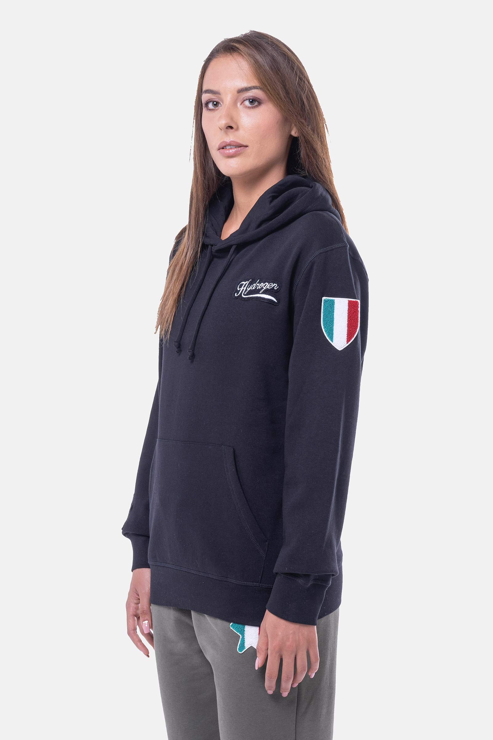 SHIELD HOODIE - BLACK - Hydrogen - Luxury Sportwear