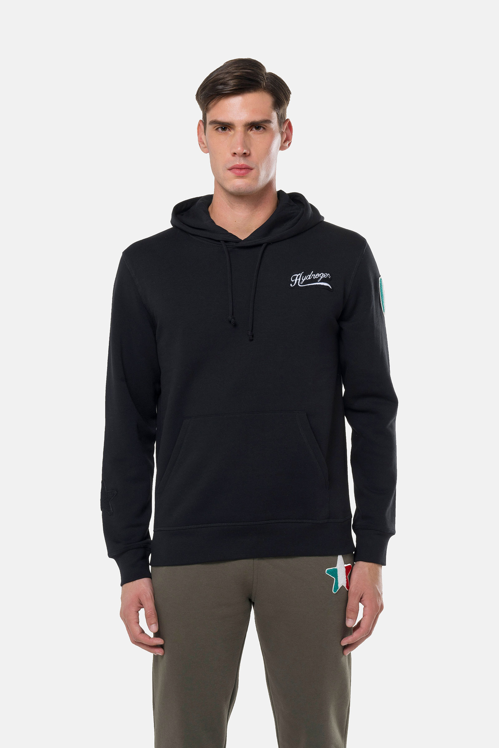 SHIELD HOODIE - BLACK - Hydrogen - Luxury Sportwear