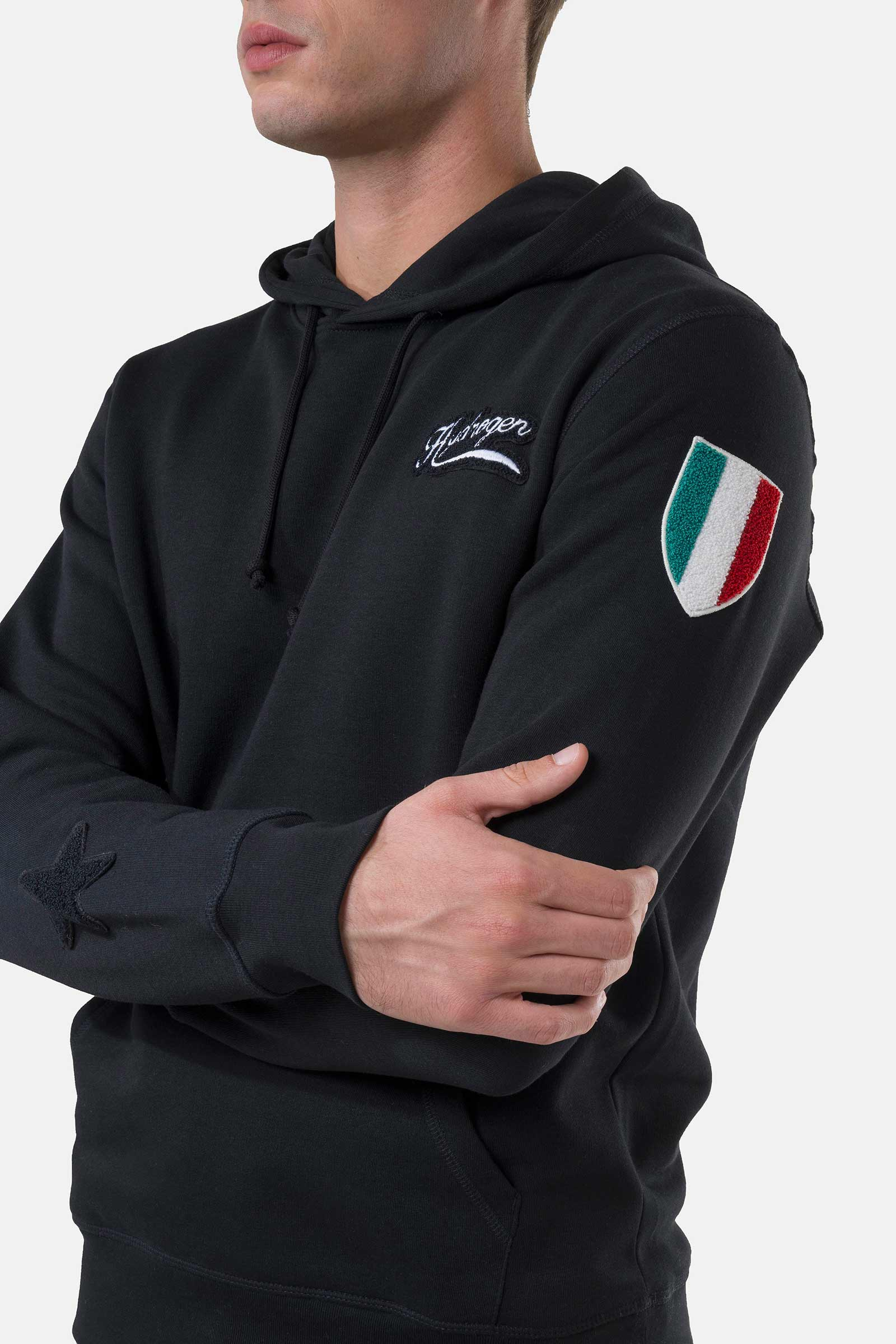 SHIELD HOODIE - BLACK - Hydrogen - Luxury Sportwear