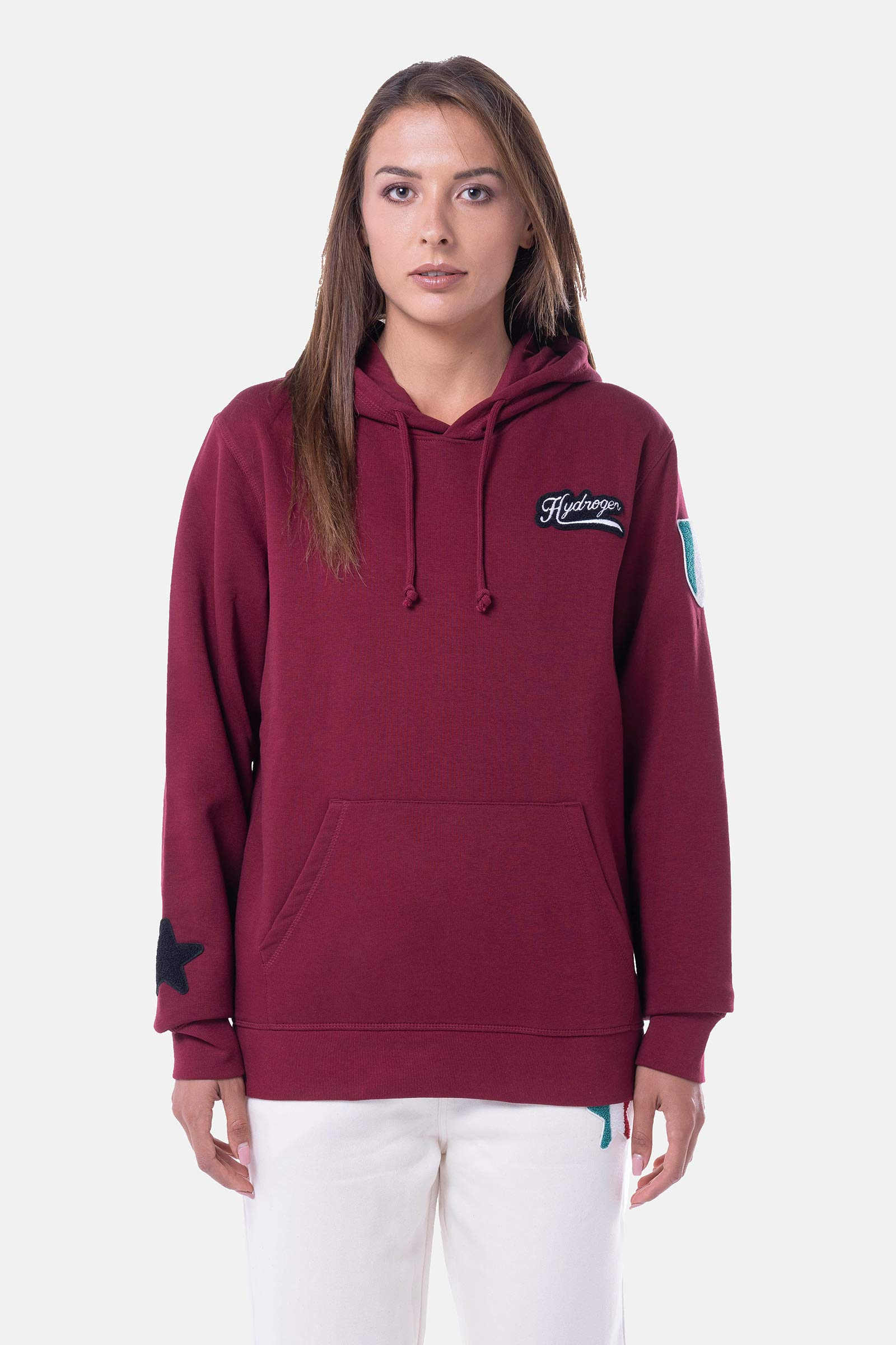 SHIELD HOODIE - BORDEAUX - Hydrogen - Luxury Sportwear