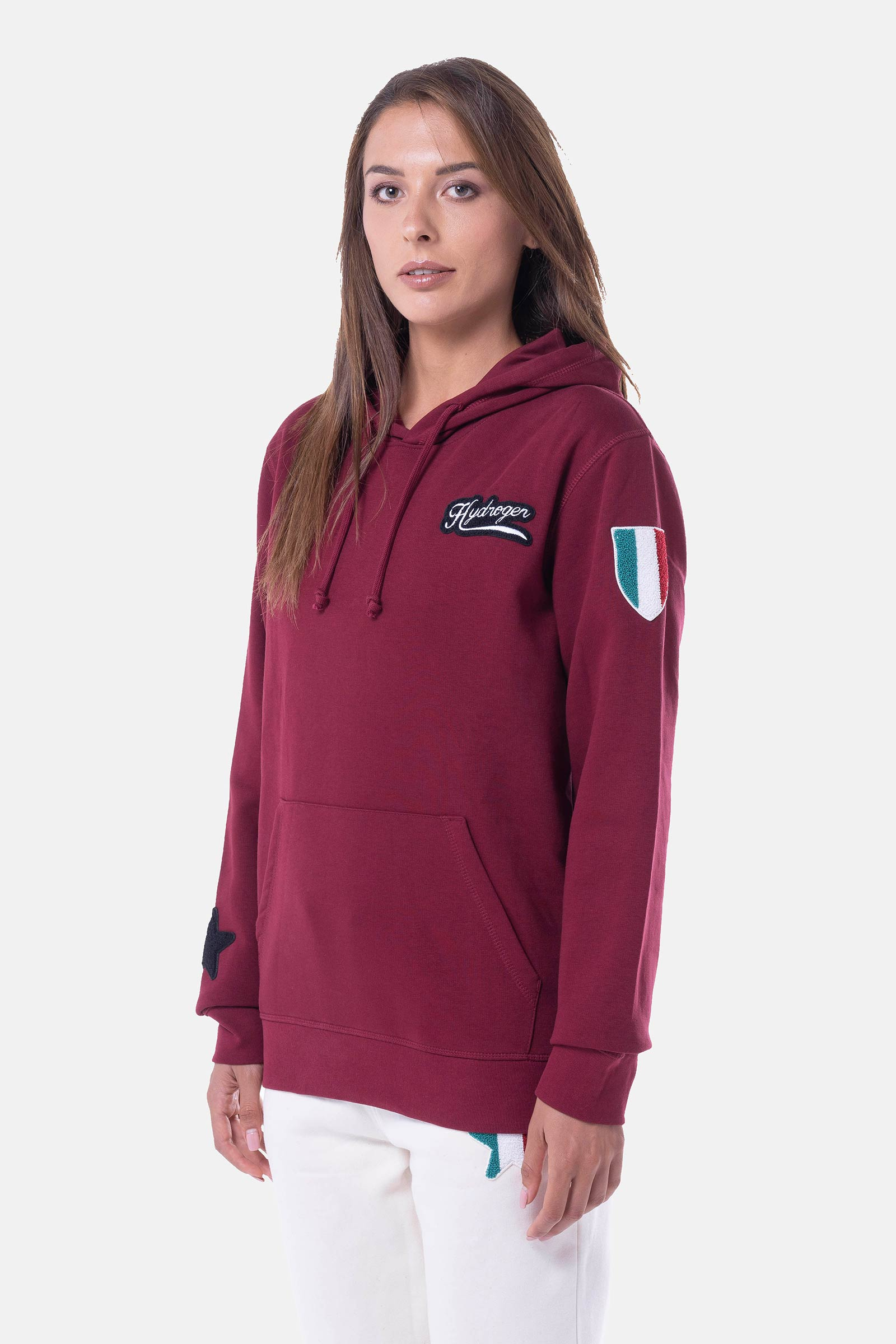 SHIELD HOODIE - BORDEAUX - Hydrogen - Luxury Sportwear