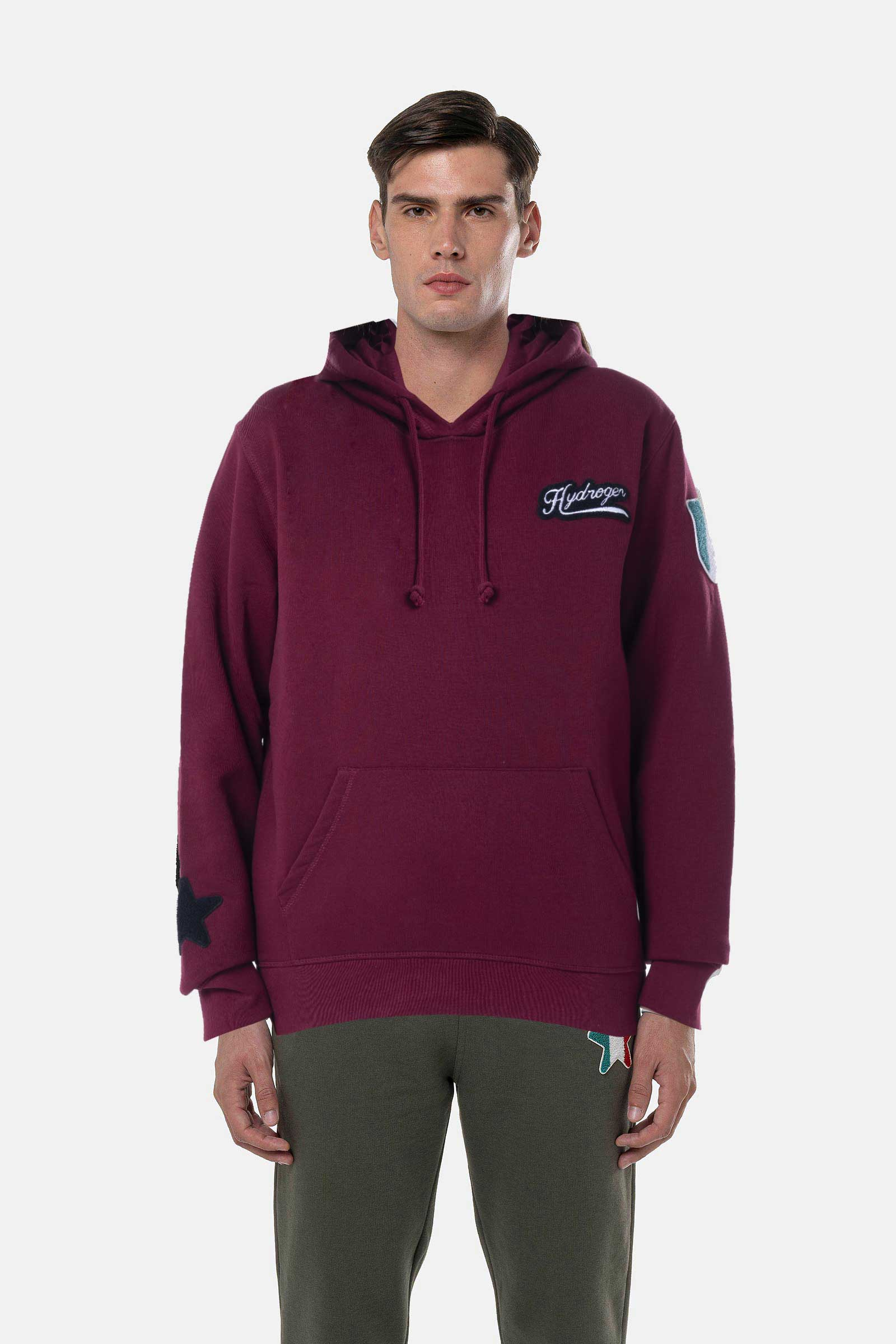 SHIELD HOODIE - BORDEAUX - Hydrogen - Luxury Sportwear