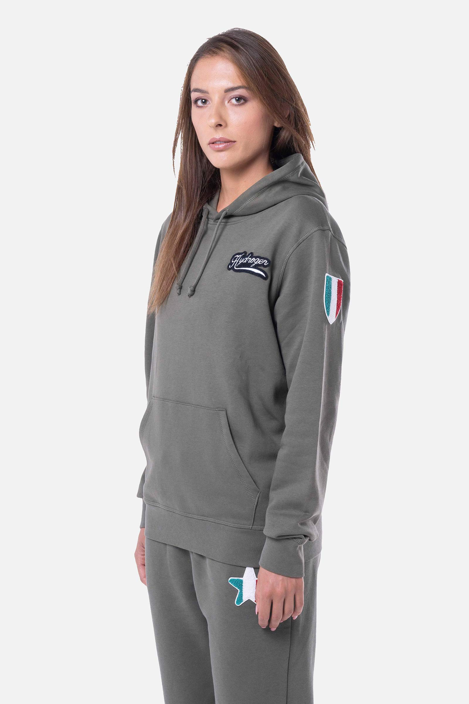 SHIELD HOODIE - GREEN - Hydrogen - Luxury Sportwear