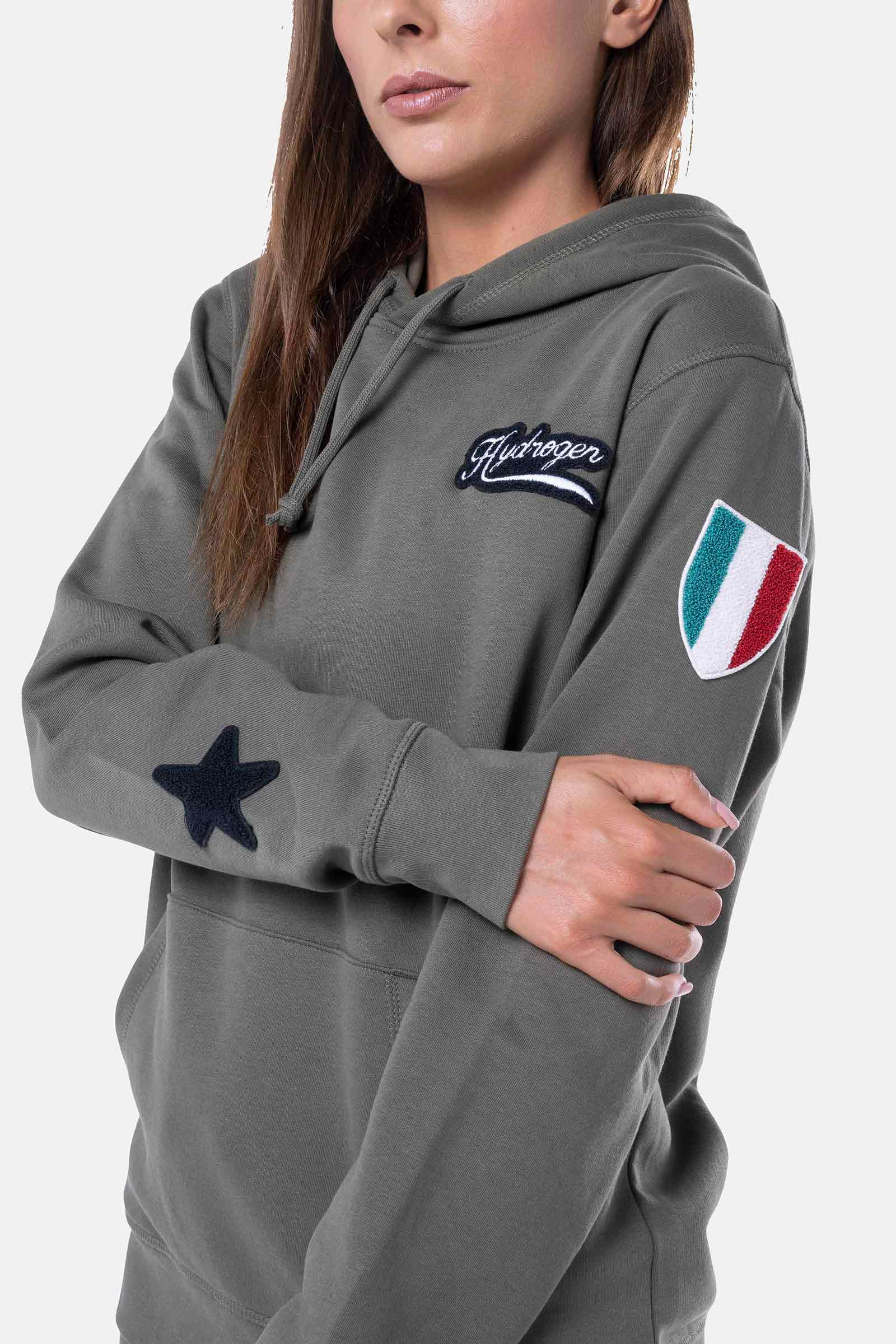 SHIELD HOODIE - GREEN - Hydrogen - Luxury Sportwear