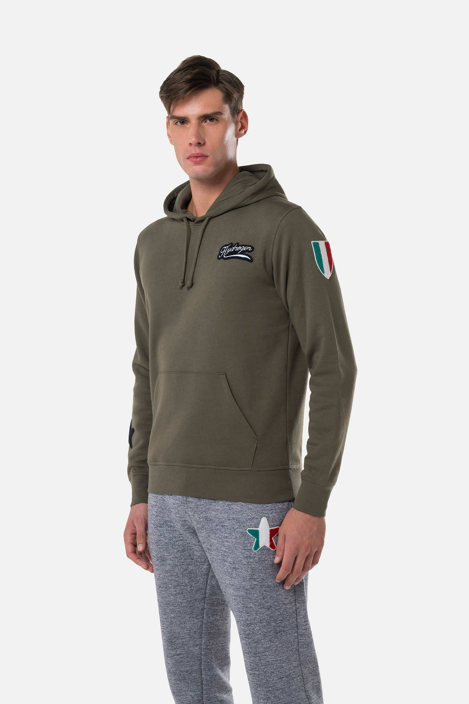 SHIELD HOODIE - GREEN - Hydrogen - Luxury Sportwear