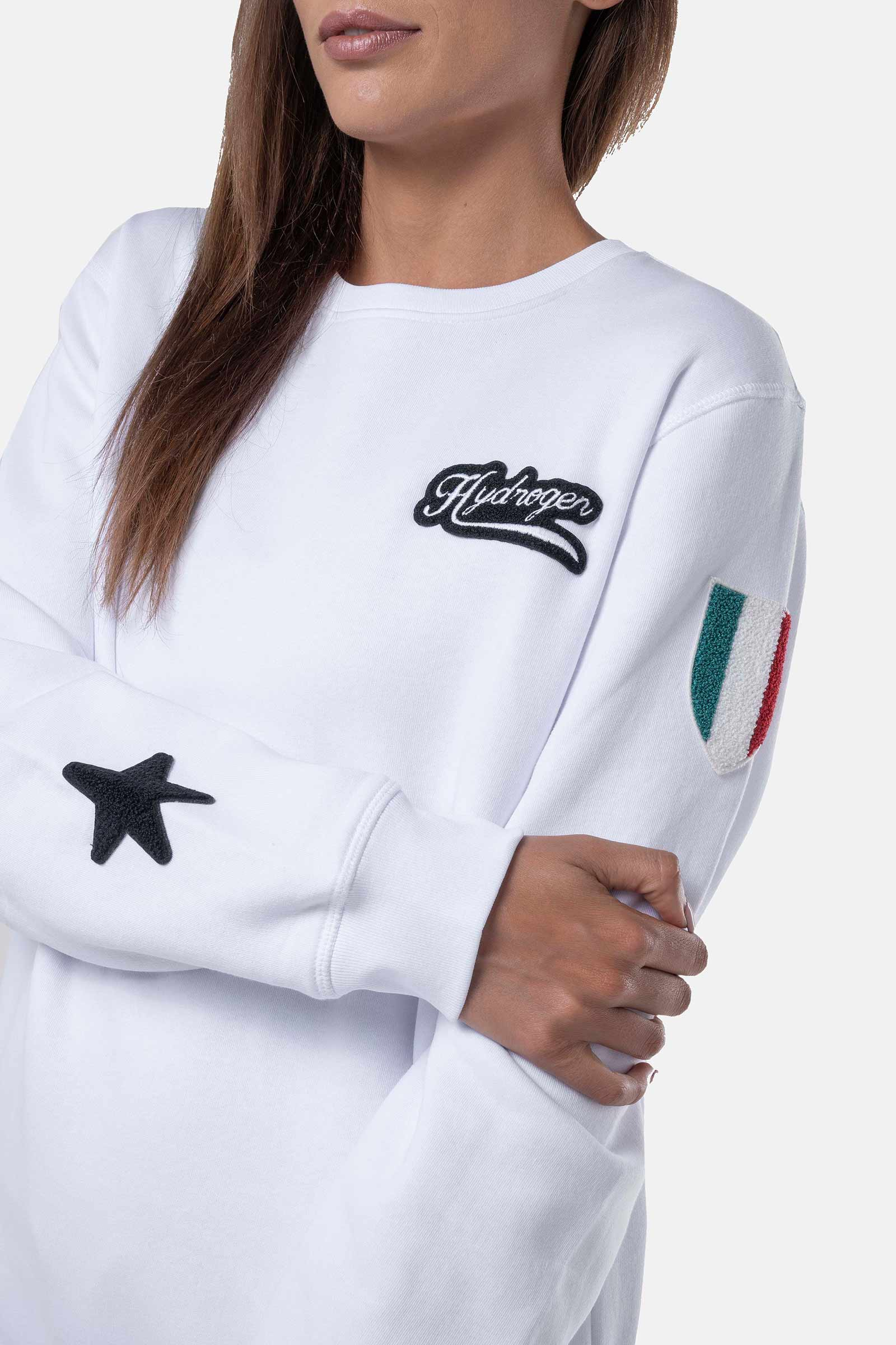 SHIELD SWEATSHIRT - WHITE - Hydrogen - Luxury Sportwear