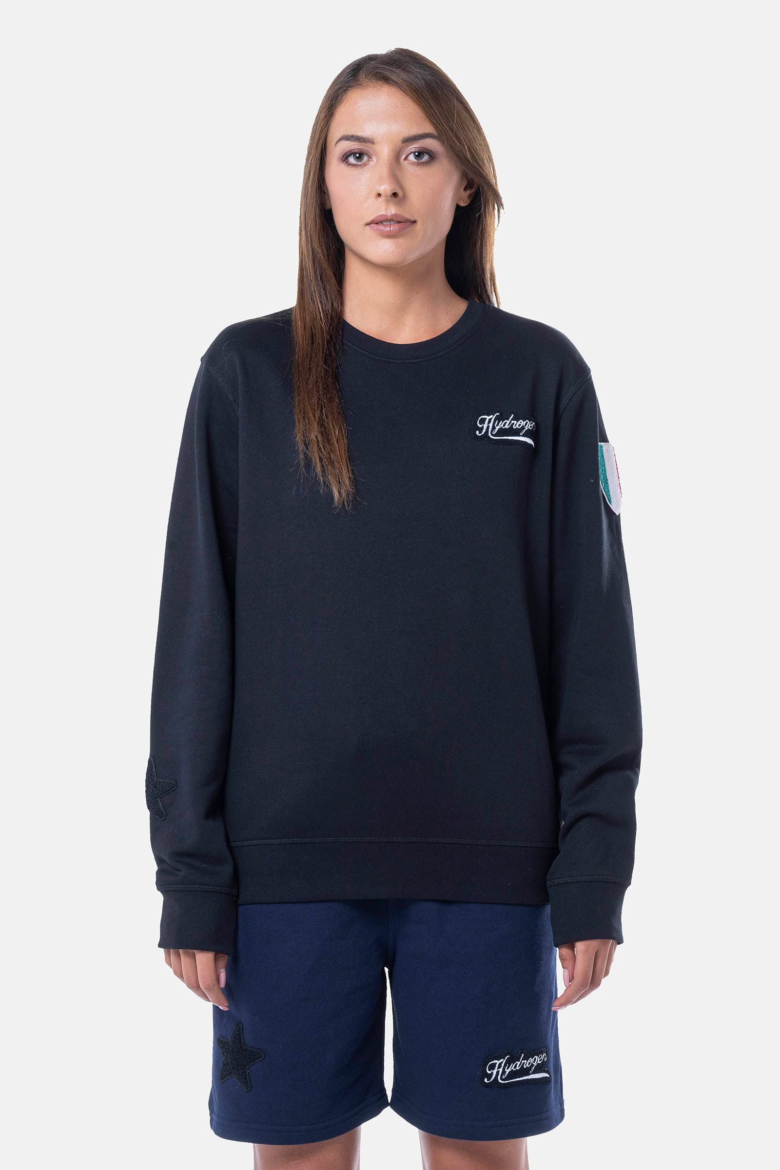SHIELD SWEATSHIRT - BLACK - Hydrogen - Luxury Sportwear