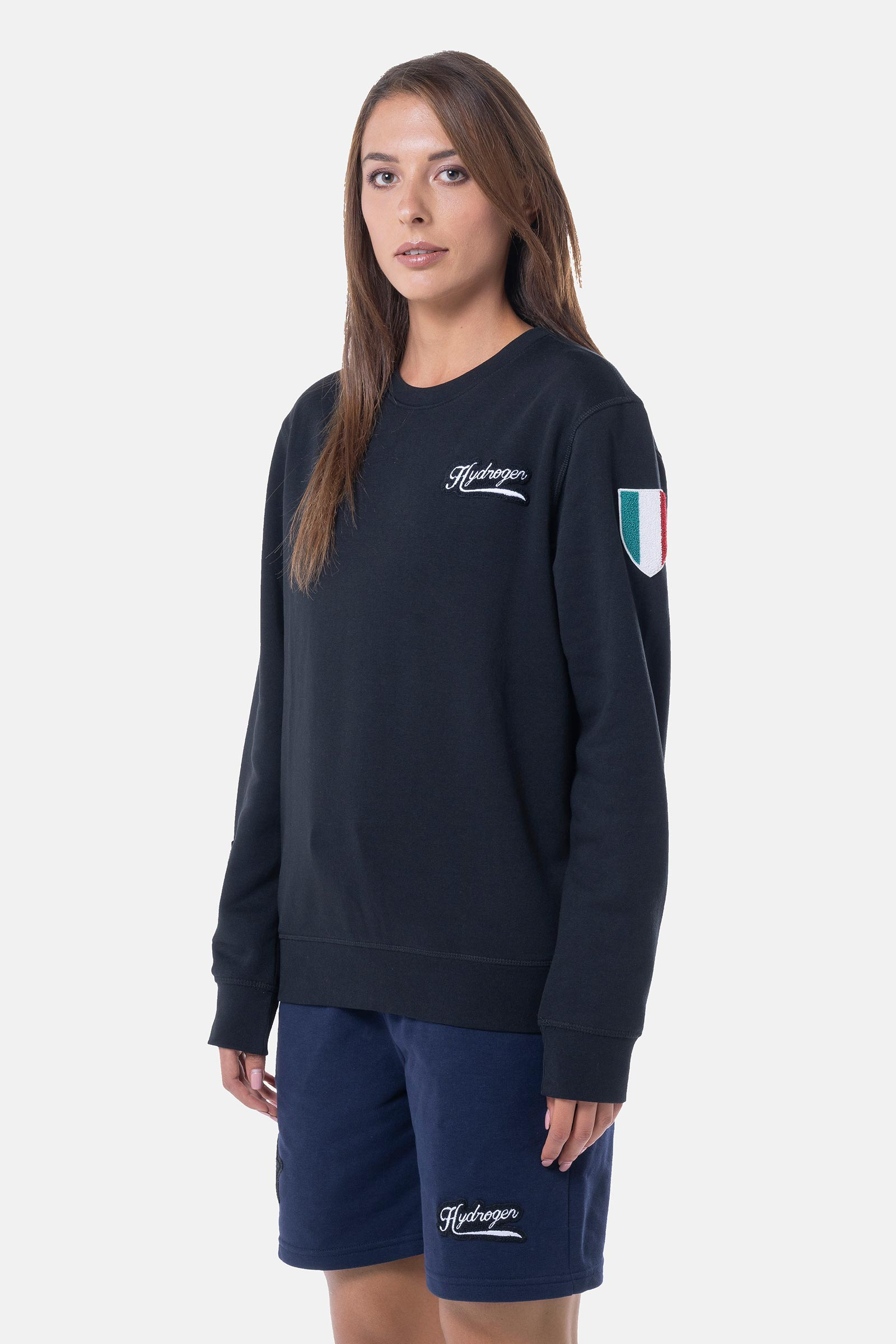 SHIELD SWEATSHIRT - BLACK - Hydrogen - Luxury Sportwear