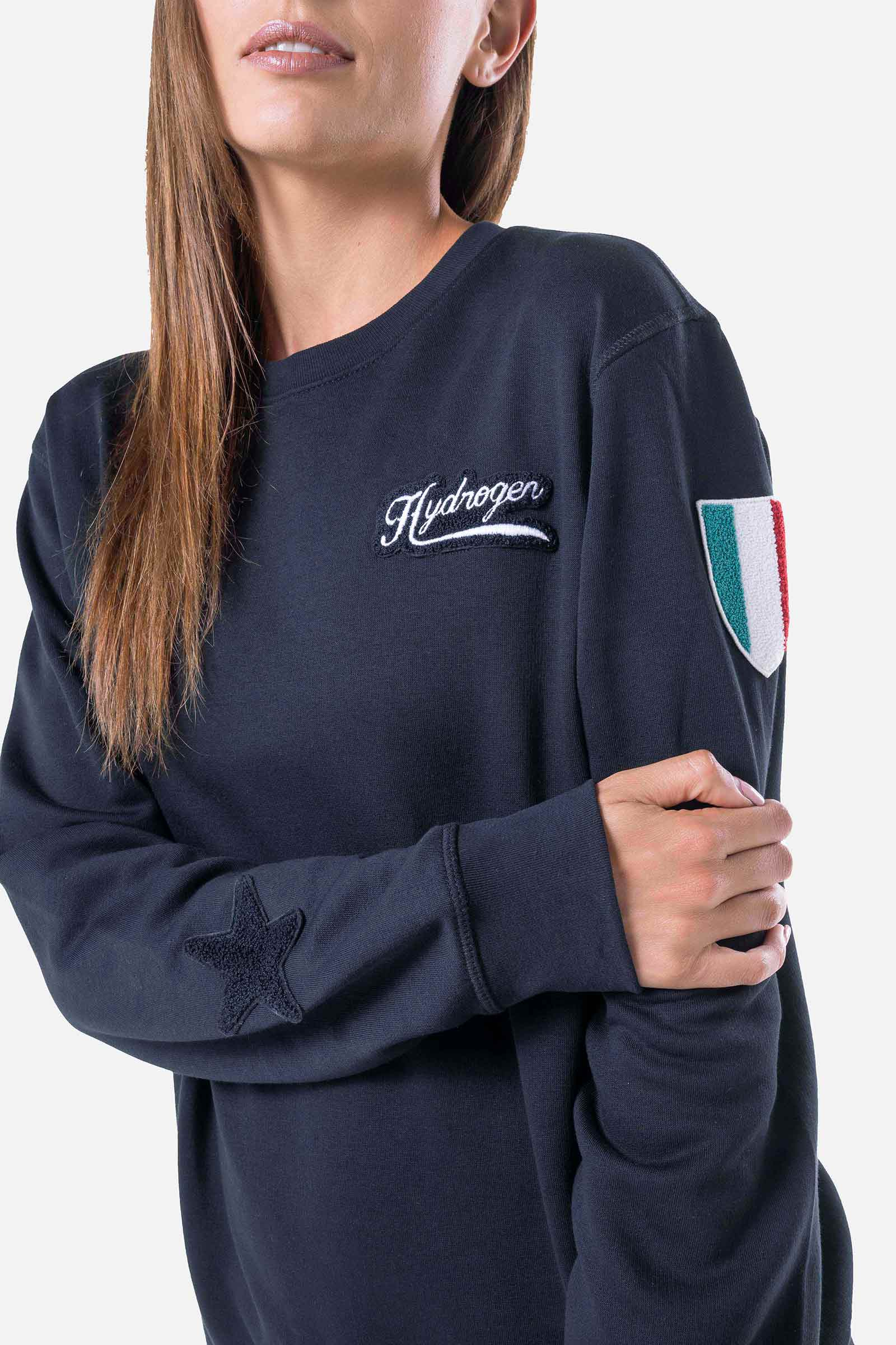 SHIELD SWEATSHIRT - BLACK - Hydrogen - Luxury Sportwear