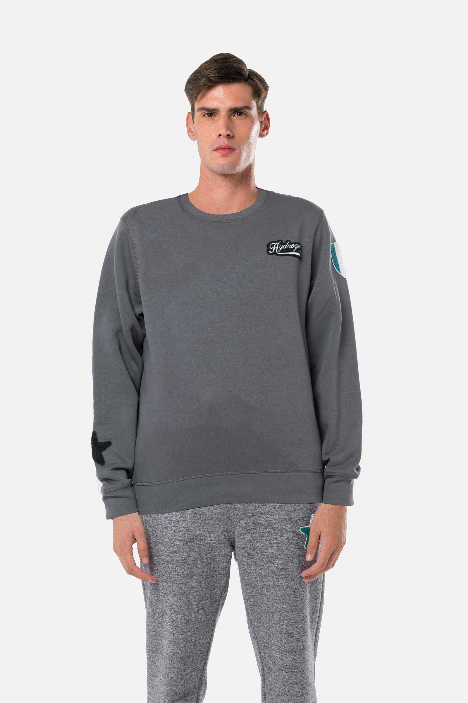SHIELD SWEATSHIRT - GREY - Hydrogen - Luxury Sportwear