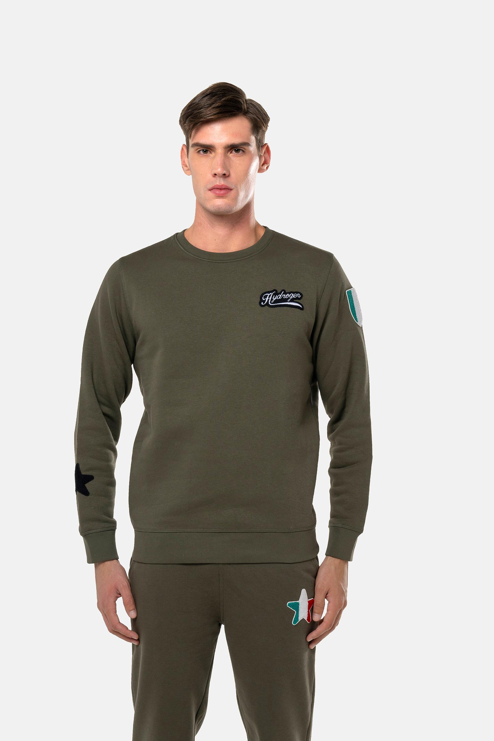 SHIELD SWEATSHIRT - GREEN - Hydrogen - Luxury Sportwear
