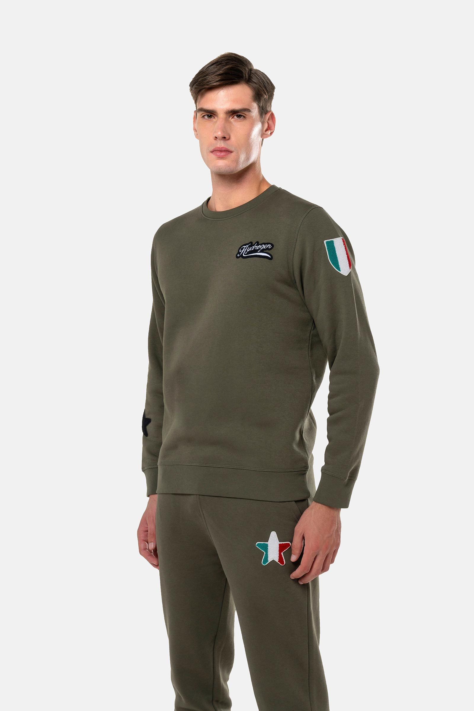 SHIELD SWEATSHIRT - GREEN - Hydrogen - Luxury Sportwear