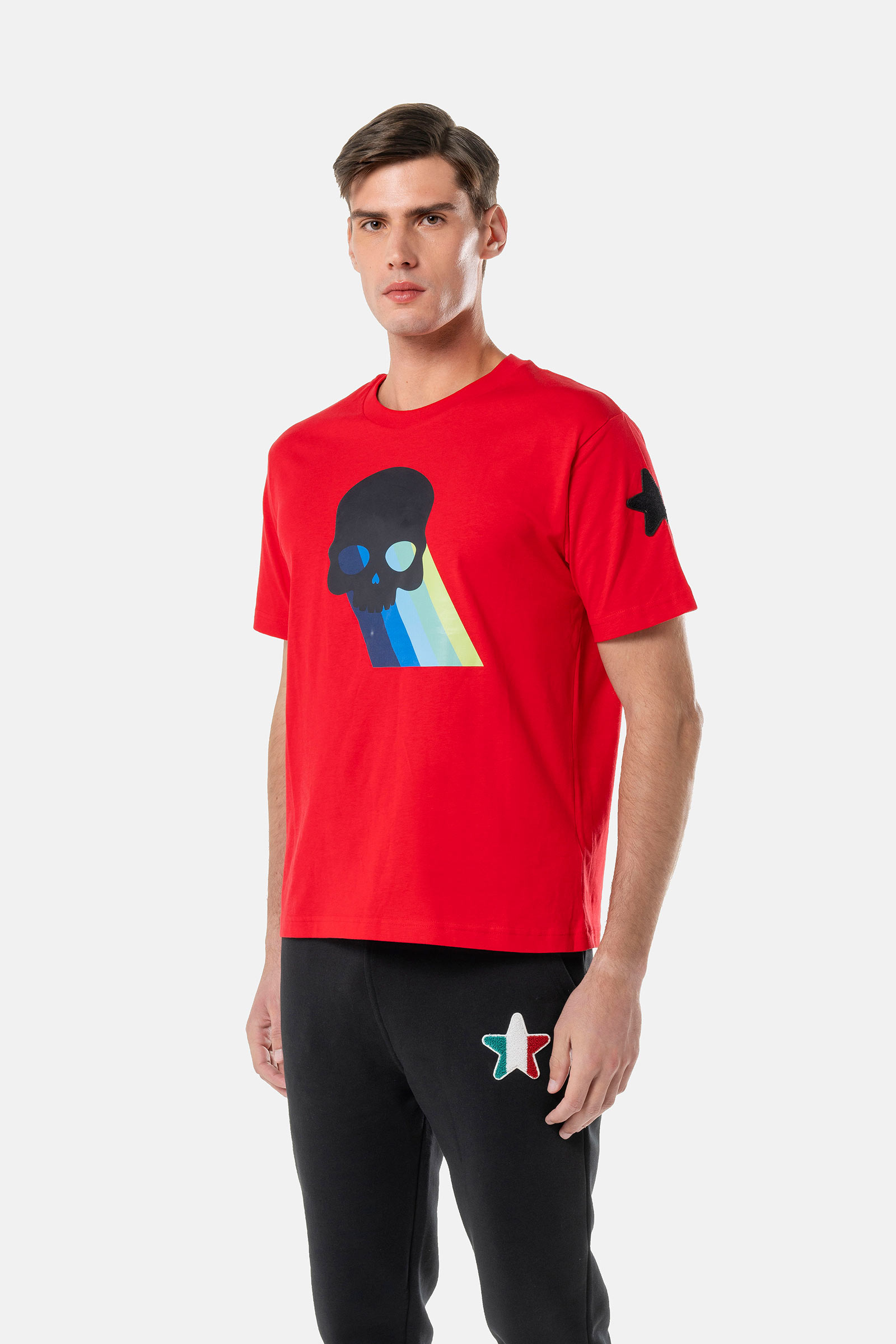 ICON SKULL T-SHIRT - RED - Hydrogen - Luxury Sportwear