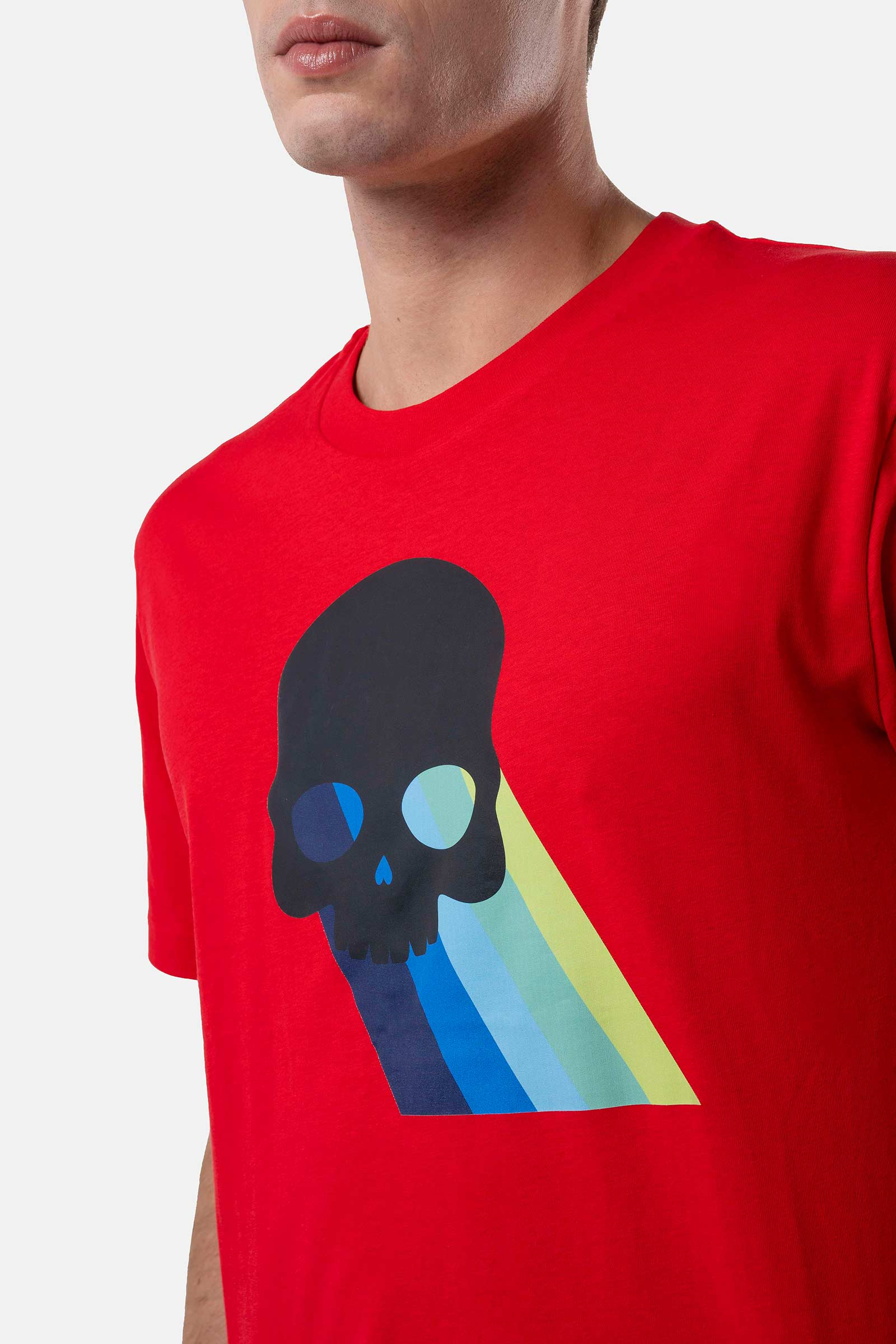 ICON SKULL T-SHIRT - RED - Hydrogen - Luxury Sportwear