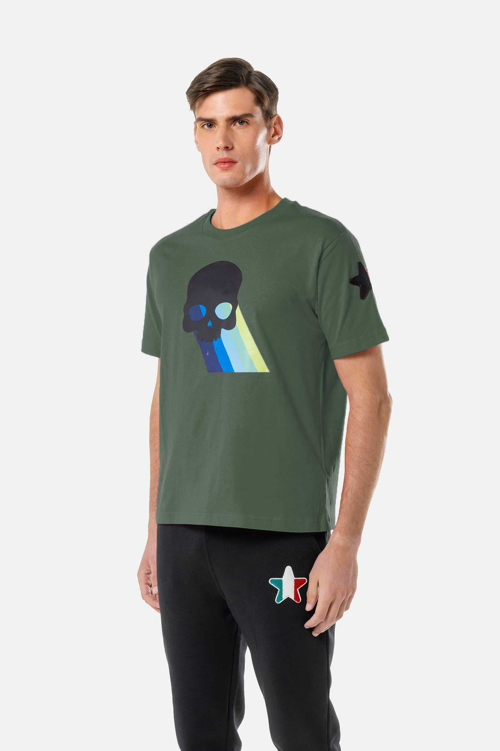 ICON SKULL T-SHIRT - GREEN - Hydrogen - Luxury Sportwear