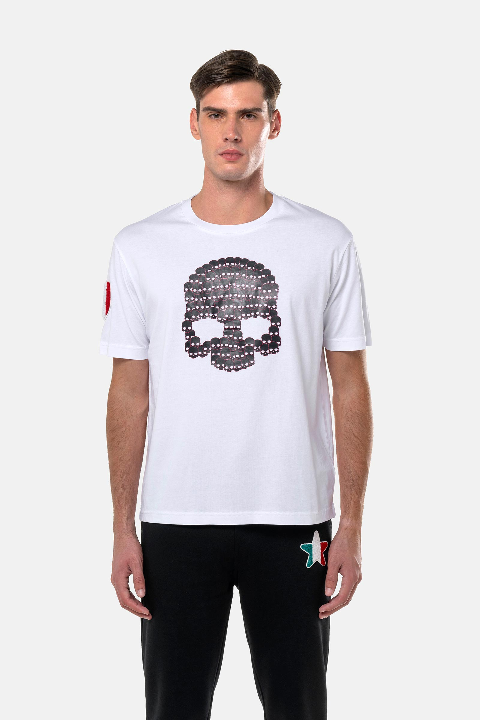 ALLOVER SKULL T-SHIRT - WHITE - Hydrogen - Luxury Sportwear