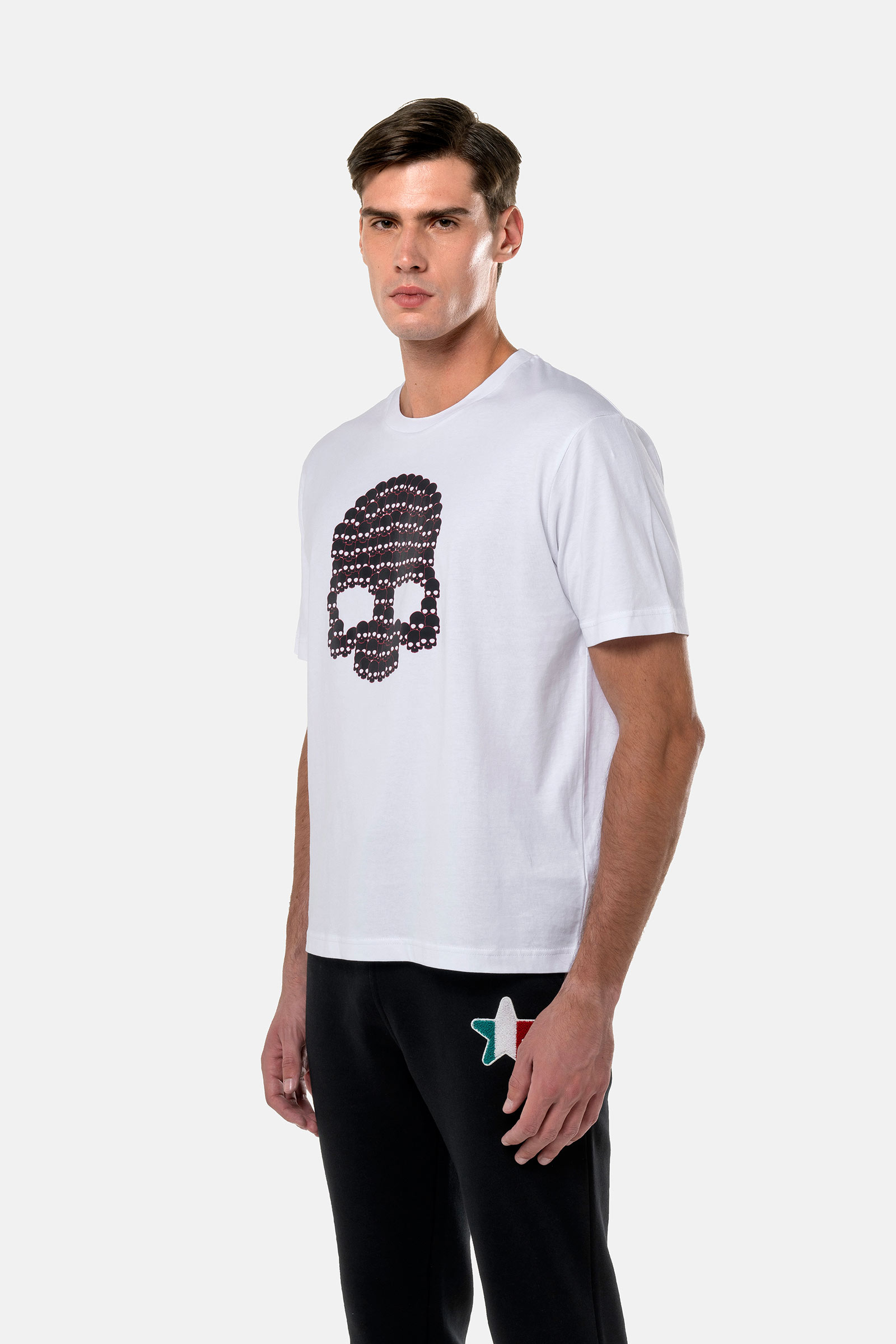 ALLOVER SKULL T-SHIRT - WHITE - Hydrogen - Luxury Sportwear