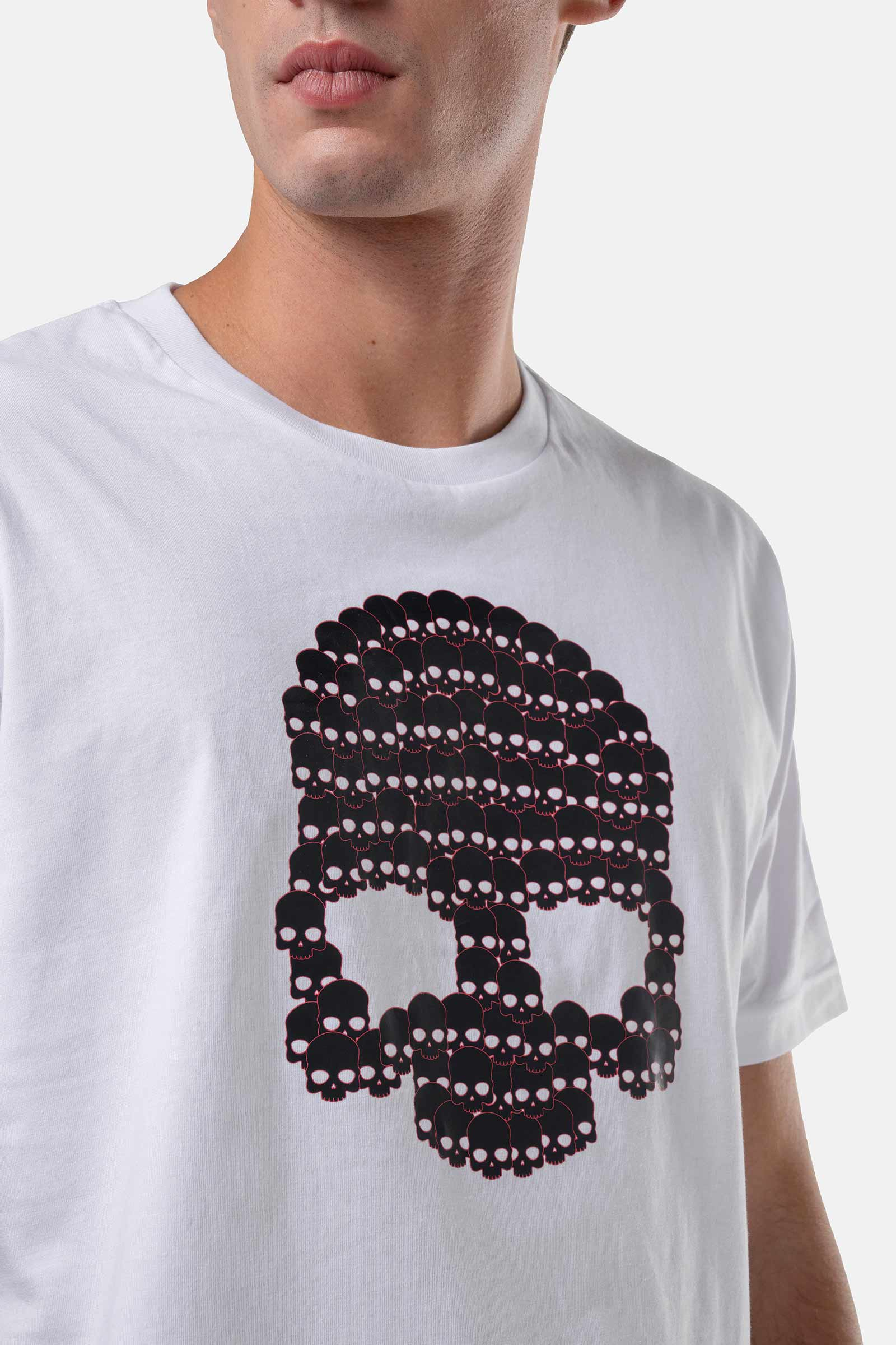 ALLOVER SKULL T-SHIRT - WHITE - Hydrogen - Luxury Sportwear