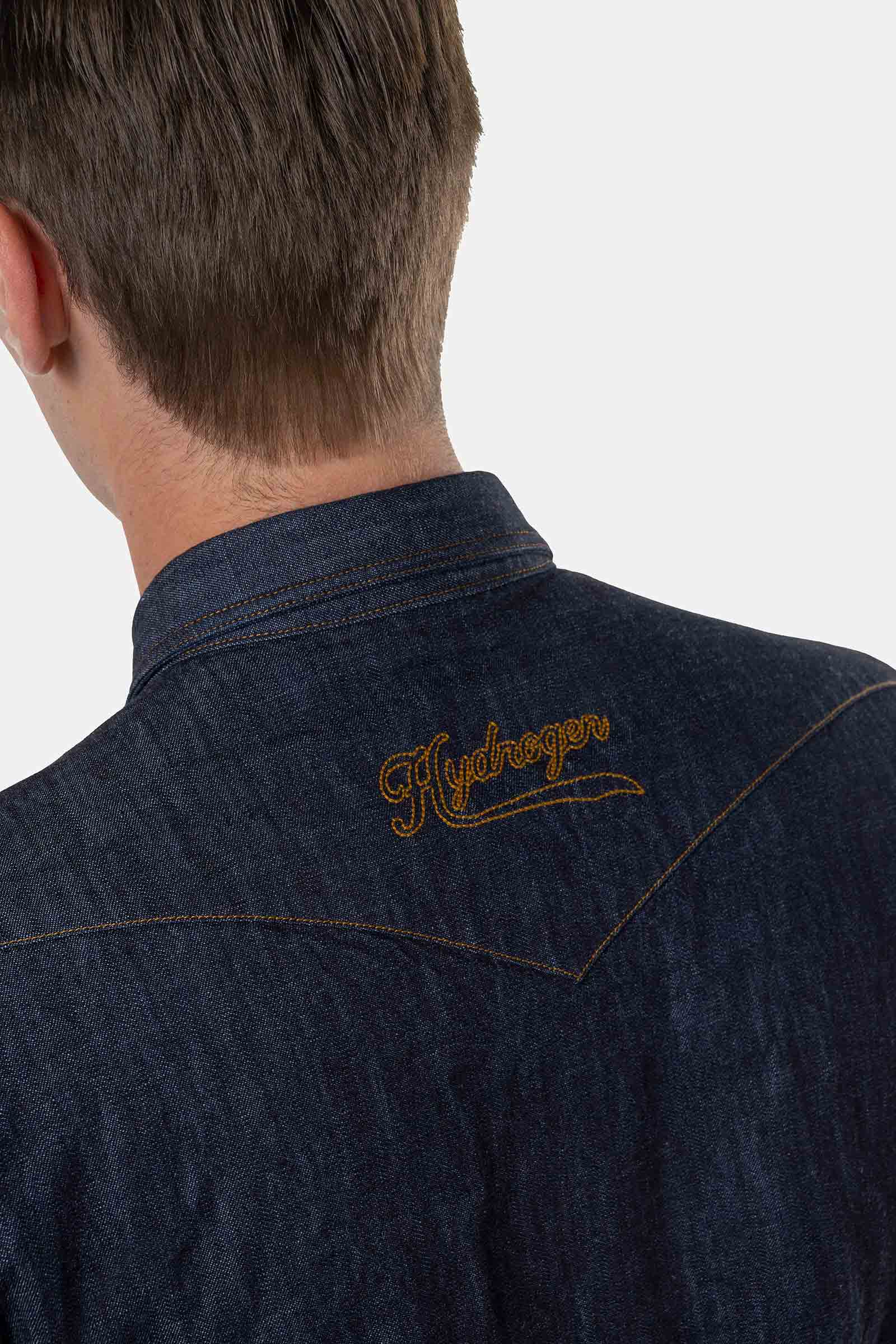 PADDED SHIRT - DENIM - Hydrogen - Luxury Sportwear