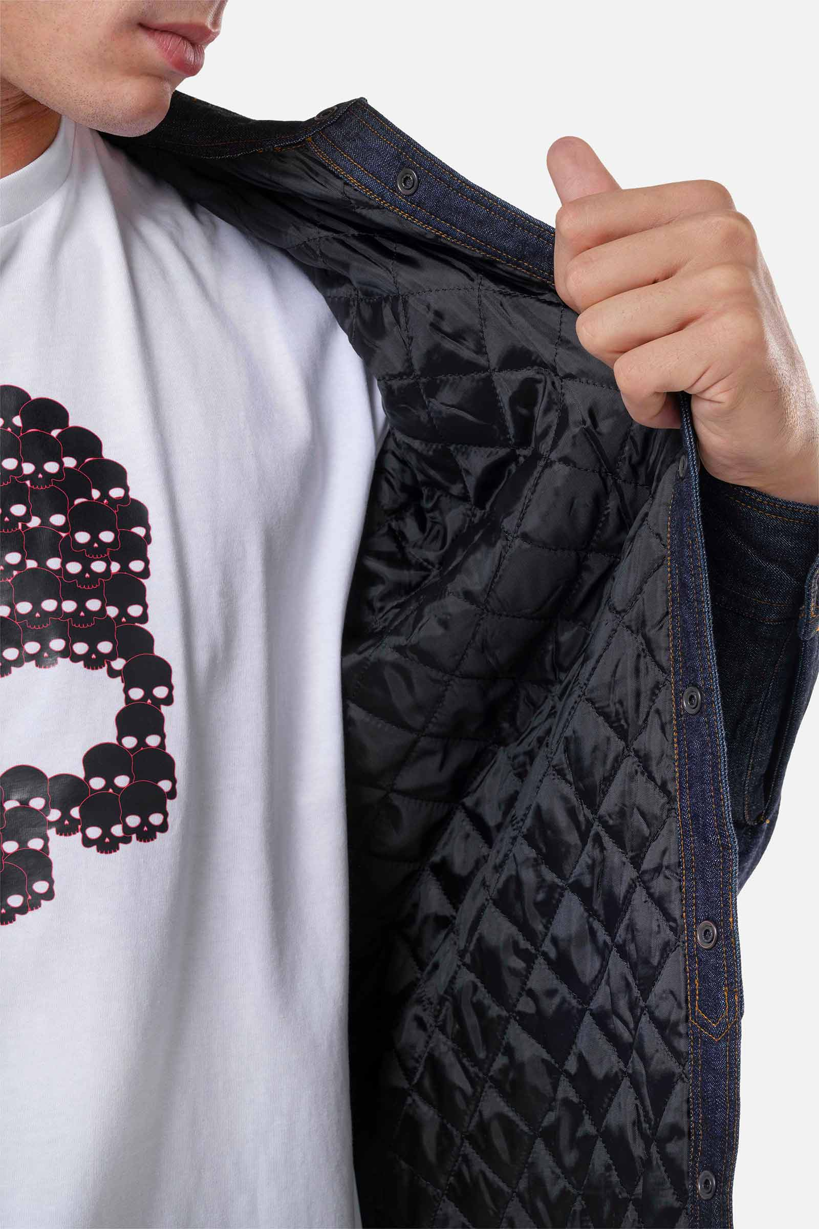 PADDED SHIRT - DENIM - Hydrogen - Luxury Sportwear