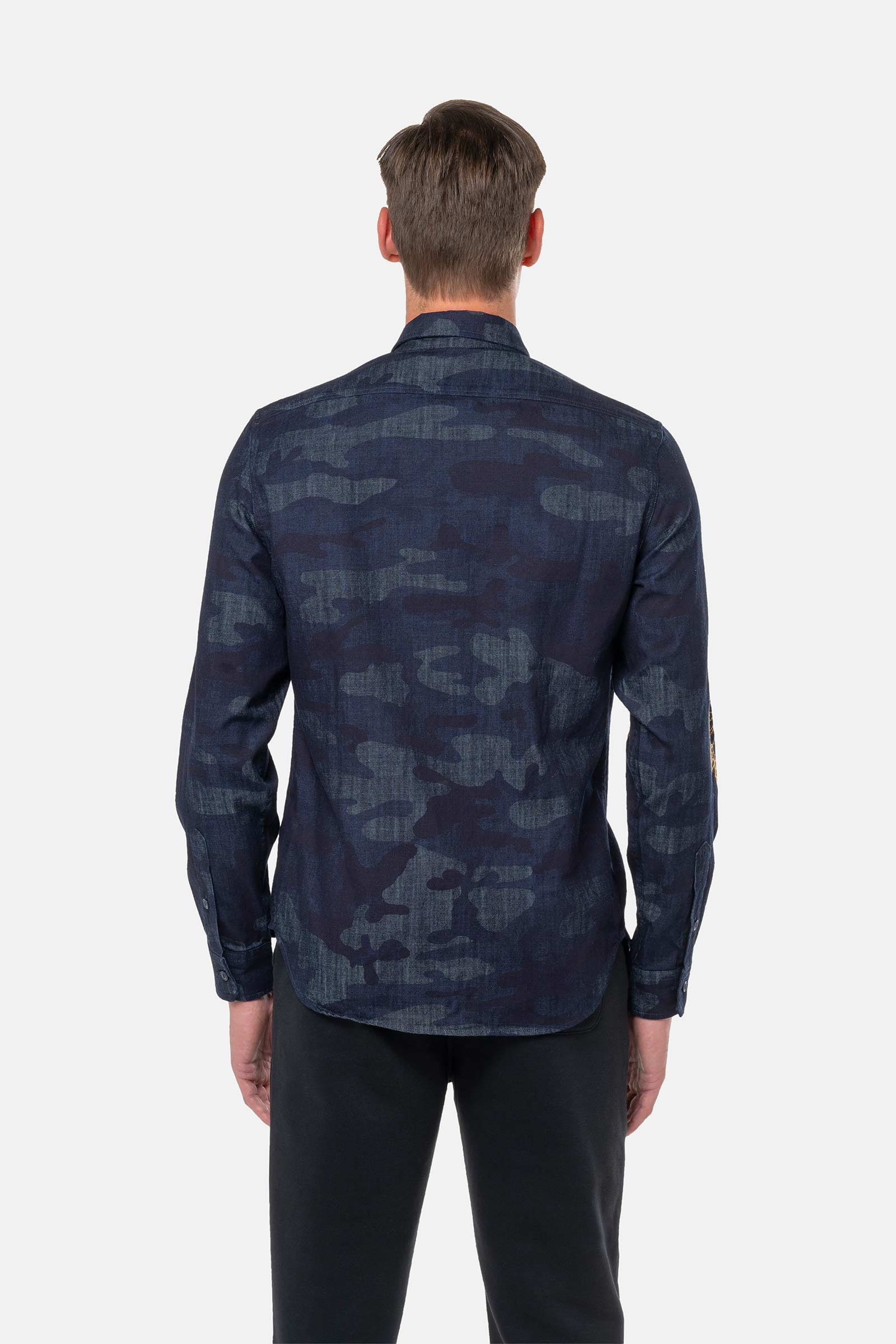 CAMO SHIRT - BLUE,CAMOUFLAGE - Hydrogen - Luxury Sportwear