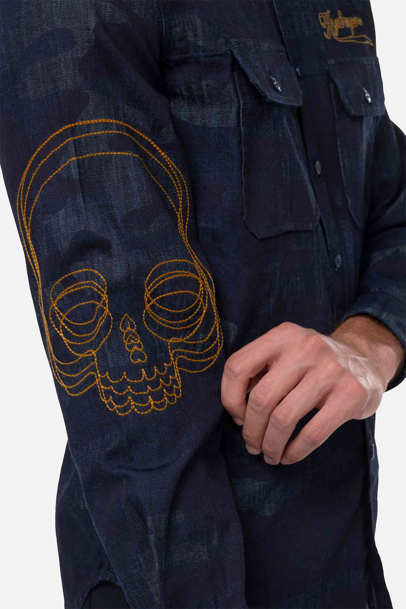 CAMO SHIRT - BLUE,CAMOUFLAGE - Hydrogen - Luxury Sportwear