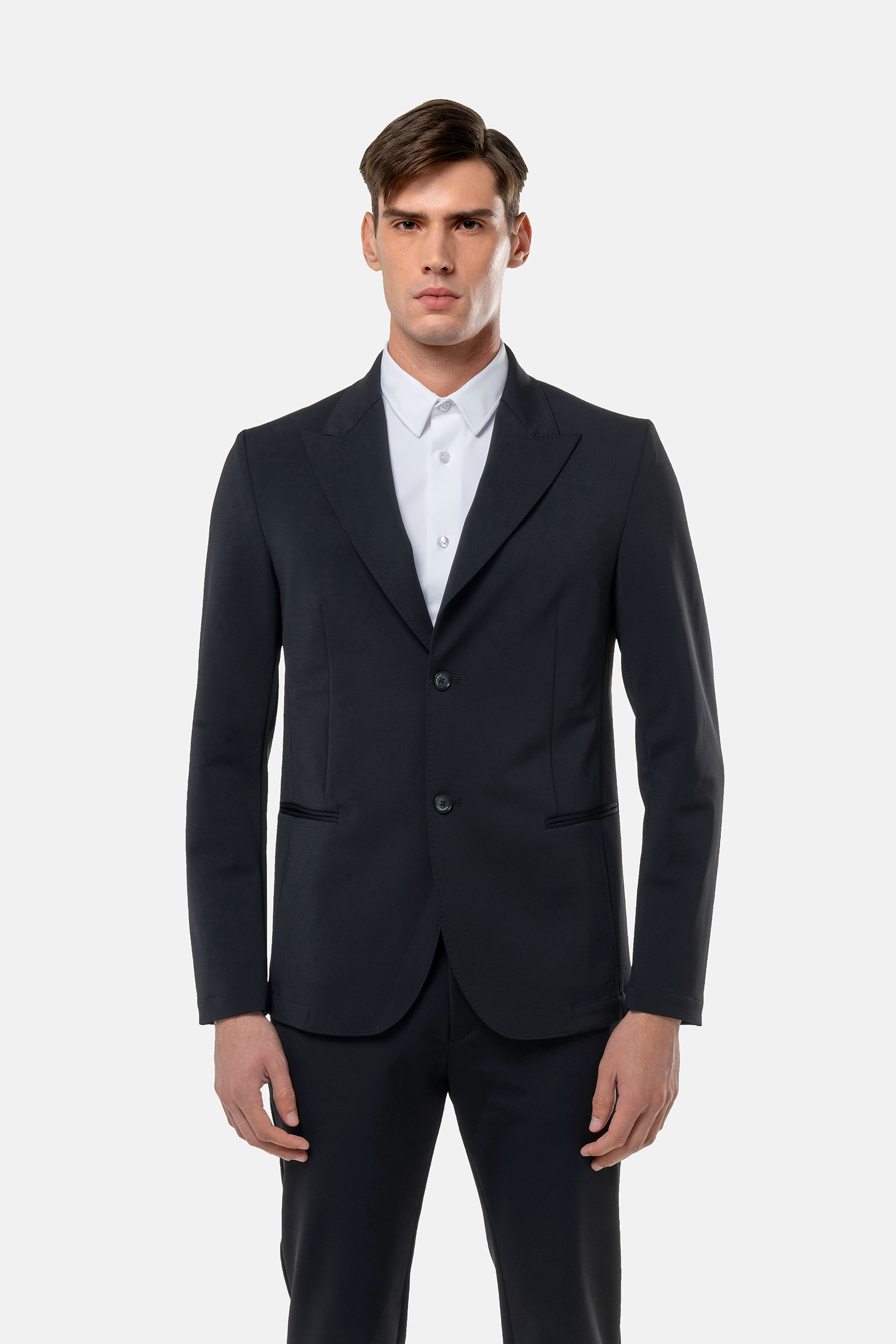 PEACK LAPEL JACKET - BLACK,ANTHRACITE - Hydrogen - Luxury Sportwear