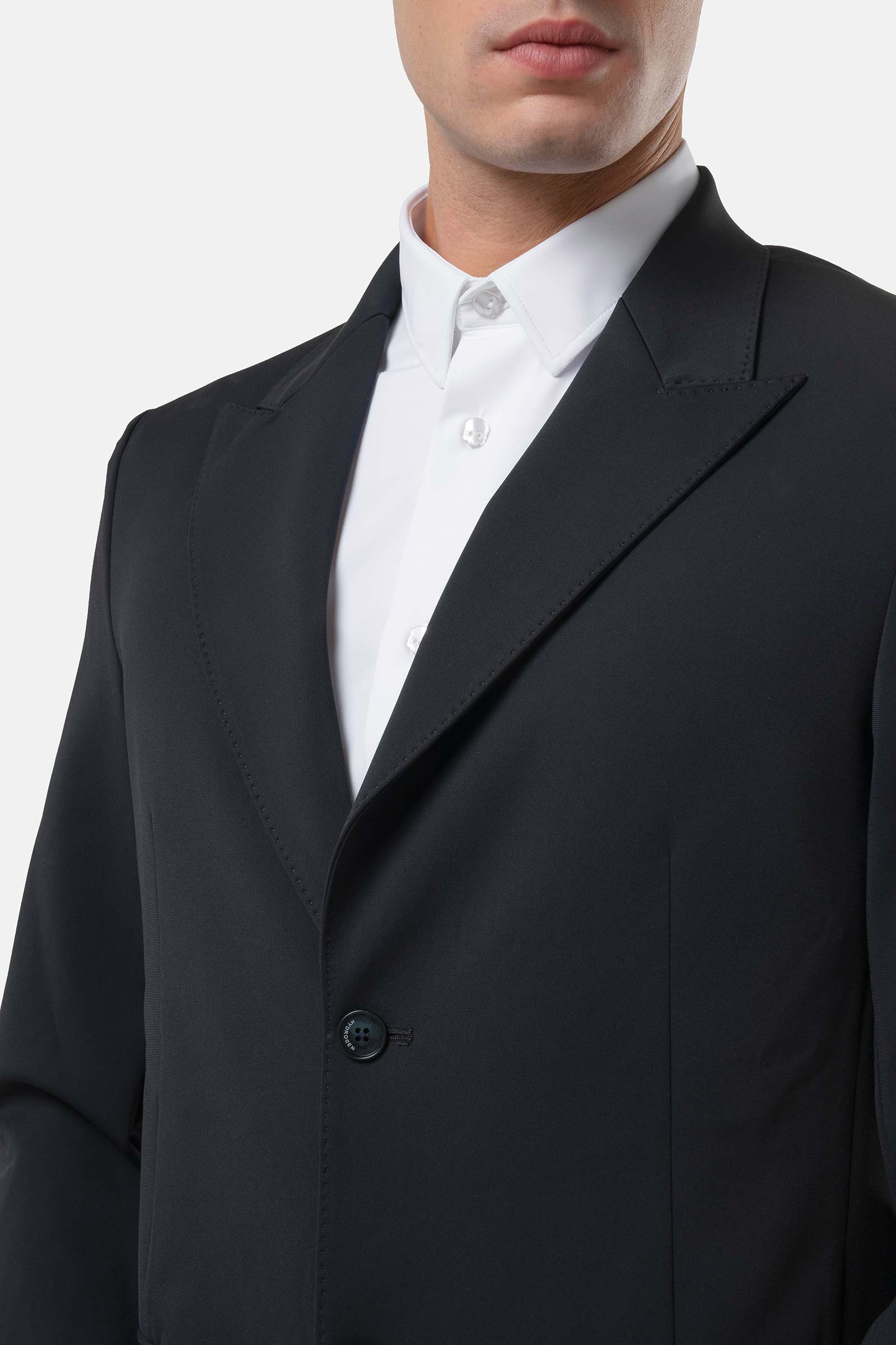 PEACK LAPEL JACKET - BLACK,ANTHRACITE - Hydrogen - Luxury Sportwear