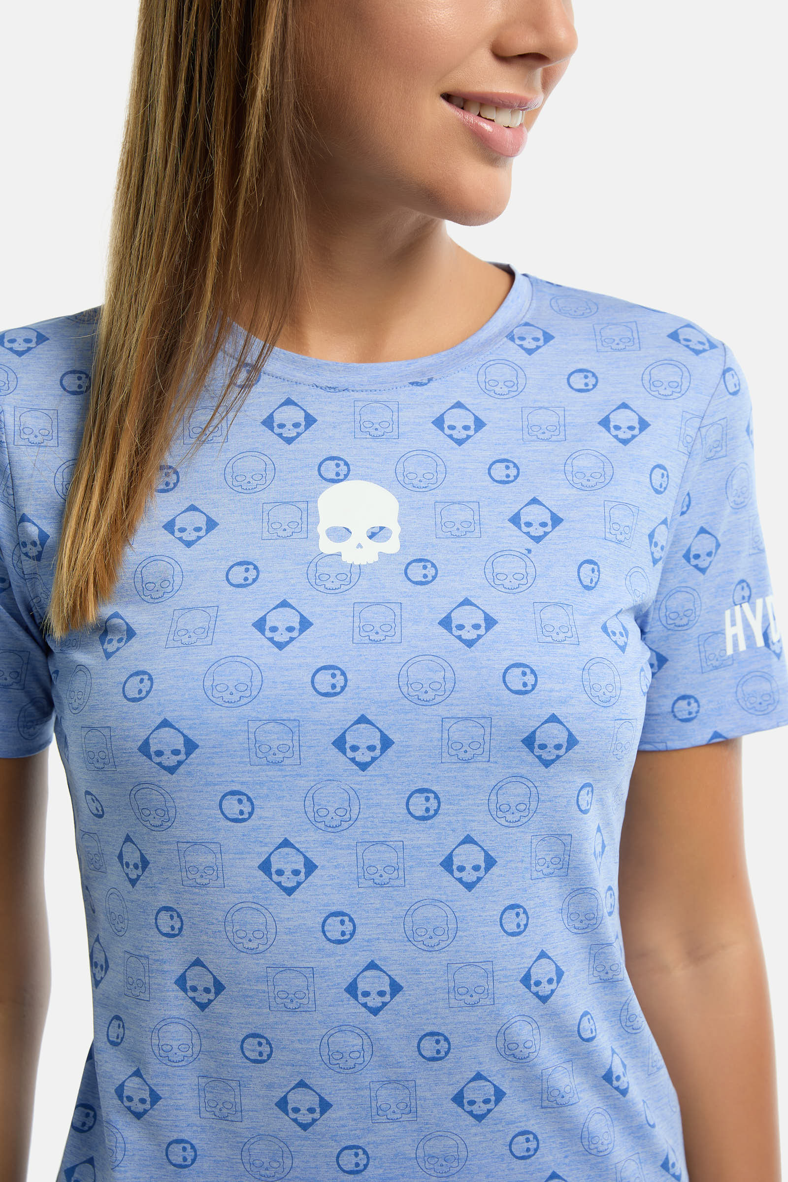 LOGO ALL OVER TECH T-SHIRT - BLUE - Hydrogen - Luxury Sportwear