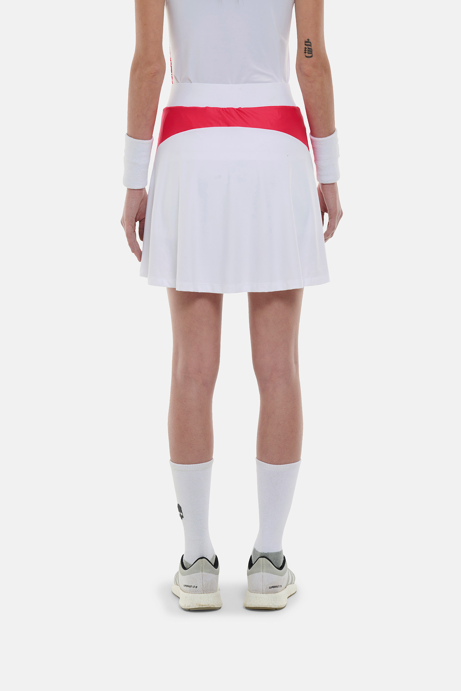 CRUMBLE TECH SKIRT HEROES BY HYDROGEN - WHITE,FUCHSIA - Hydrogen - Luxury Sportwear