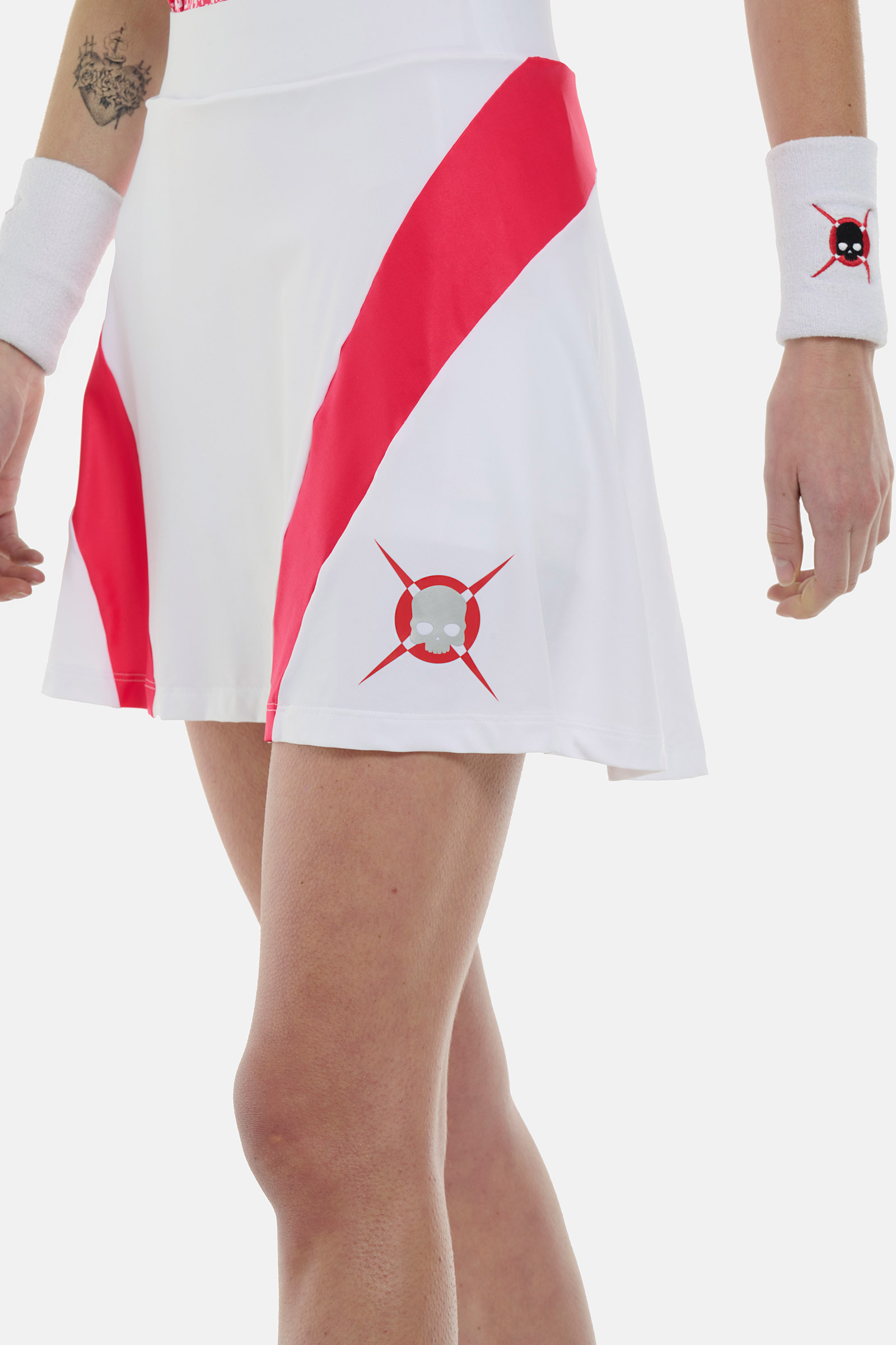 CRUMBLE TECH SKIRT HEROES BY HYDROGEN - WHITE,FUCHSIA - Hydrogen - Luxury Sportwear