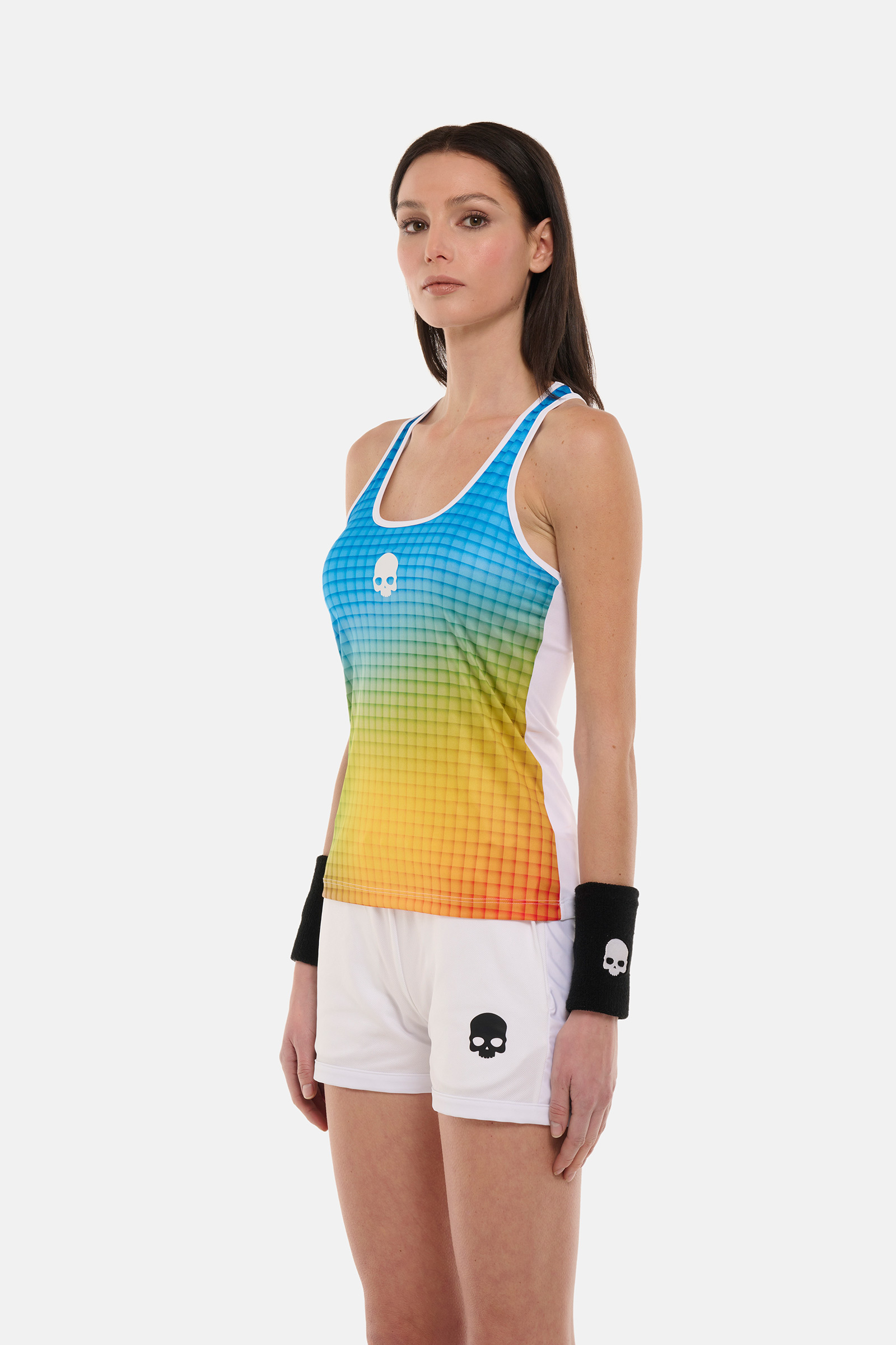 SPECTRUM TECH TANK TOP - WHITE - Hydrogen - Luxury Sportwear