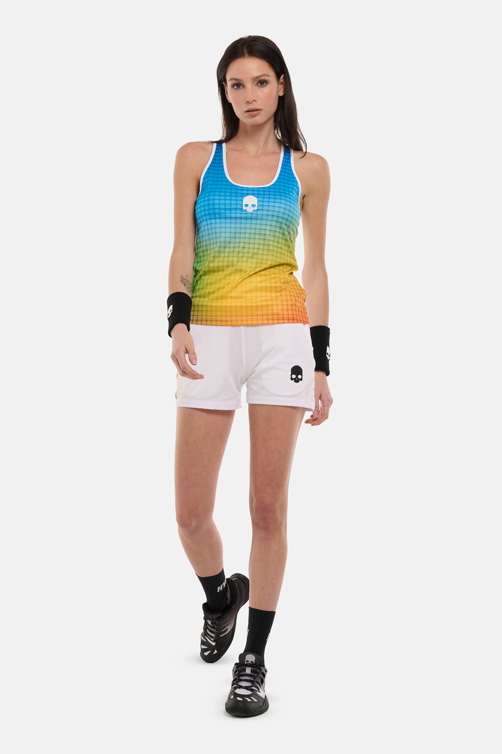 SPECTRUM TECH TANK TOP - WHITE - Hydrogen - Luxury Sportwear