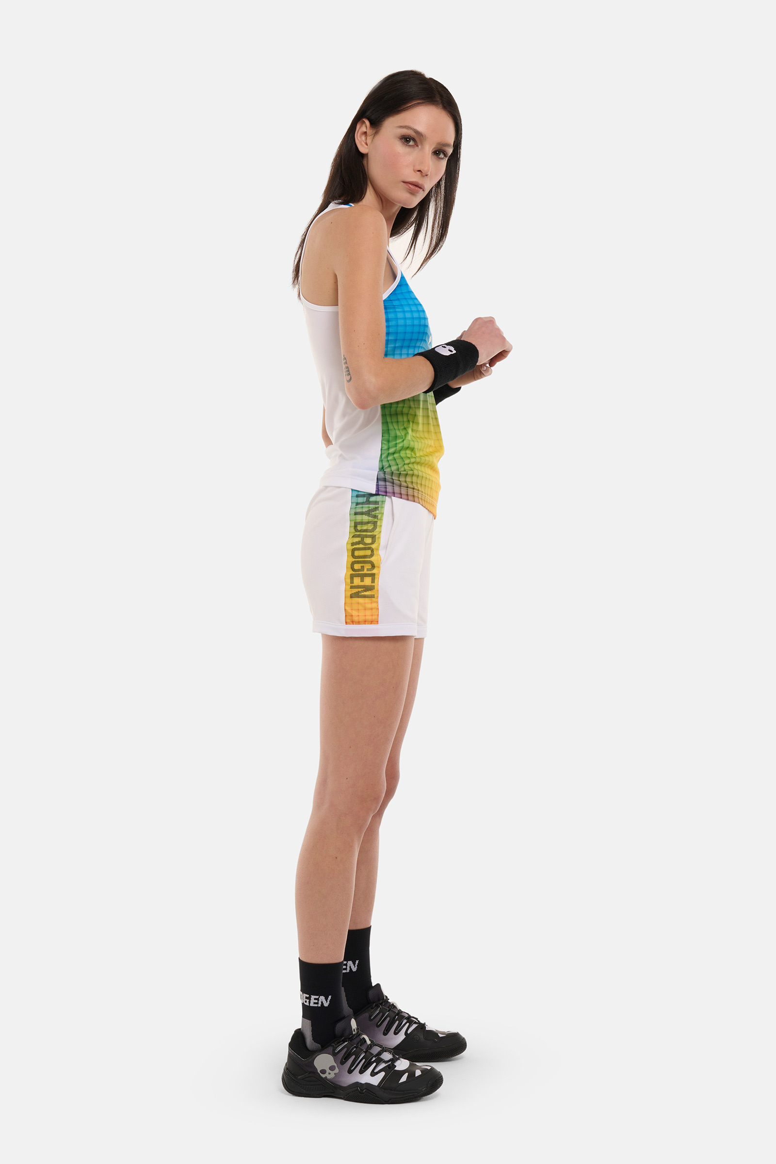 SPECTRUM TECH TANK TOP - WHITE - Hydrogen - Luxury Sportwear