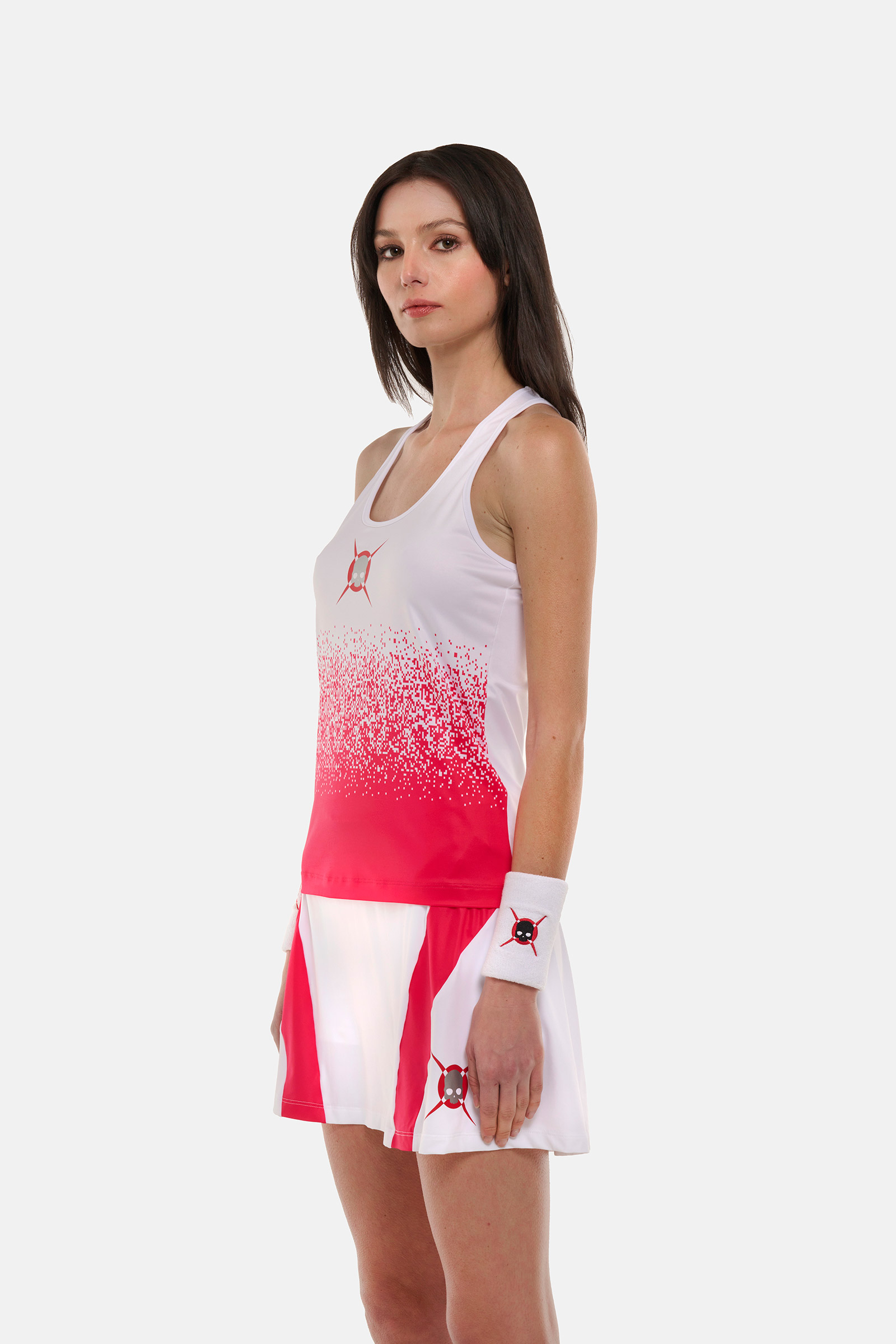 CRUMBLE TECH TANK TOP HEROES BY HYDROGEN - WHITE,FUCHSIA - Hydrogen - Luxury Sportwear
