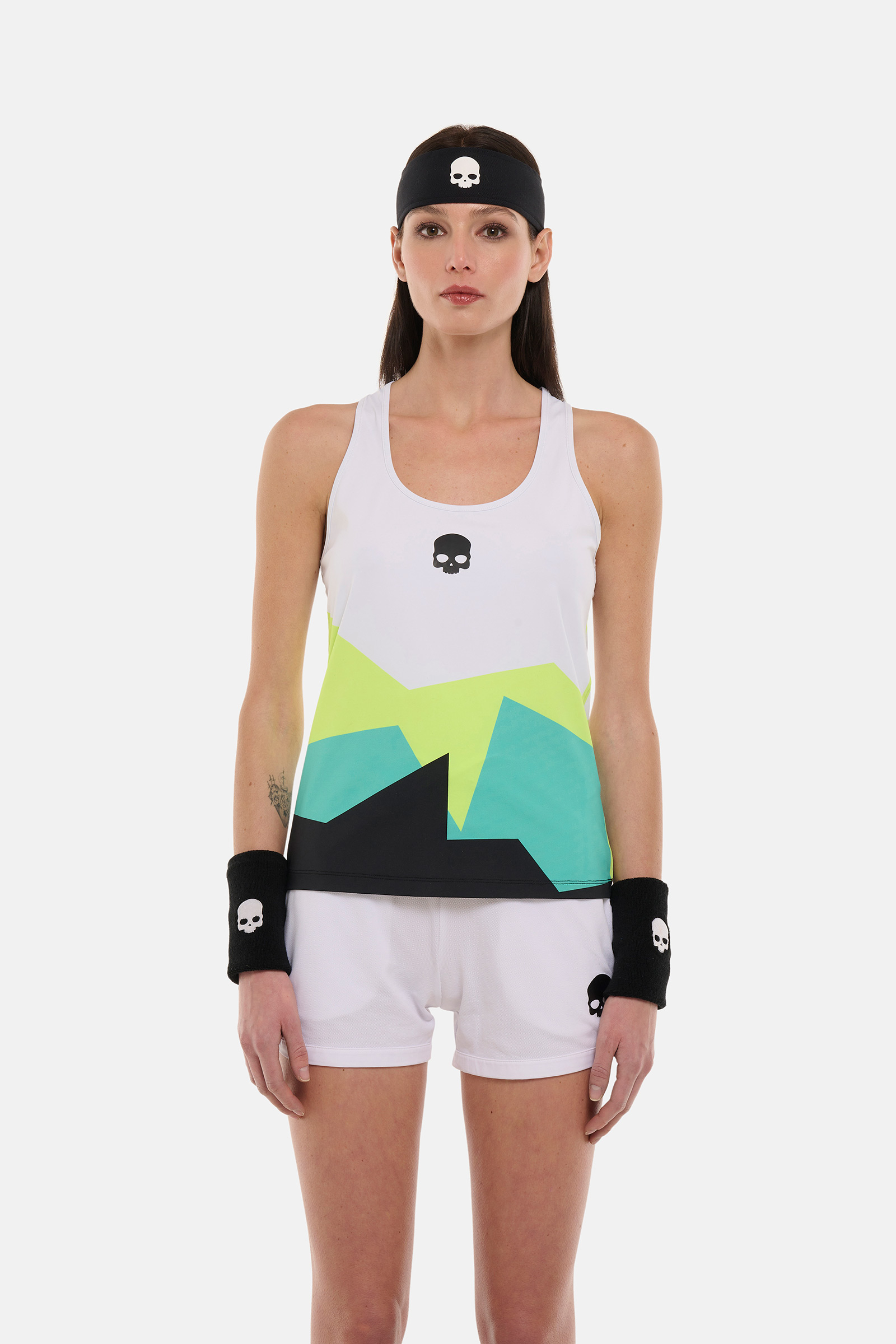 MOUNTAINS TECH TANK TOP - Apparel - Hydrogen - Luxury Sportwear