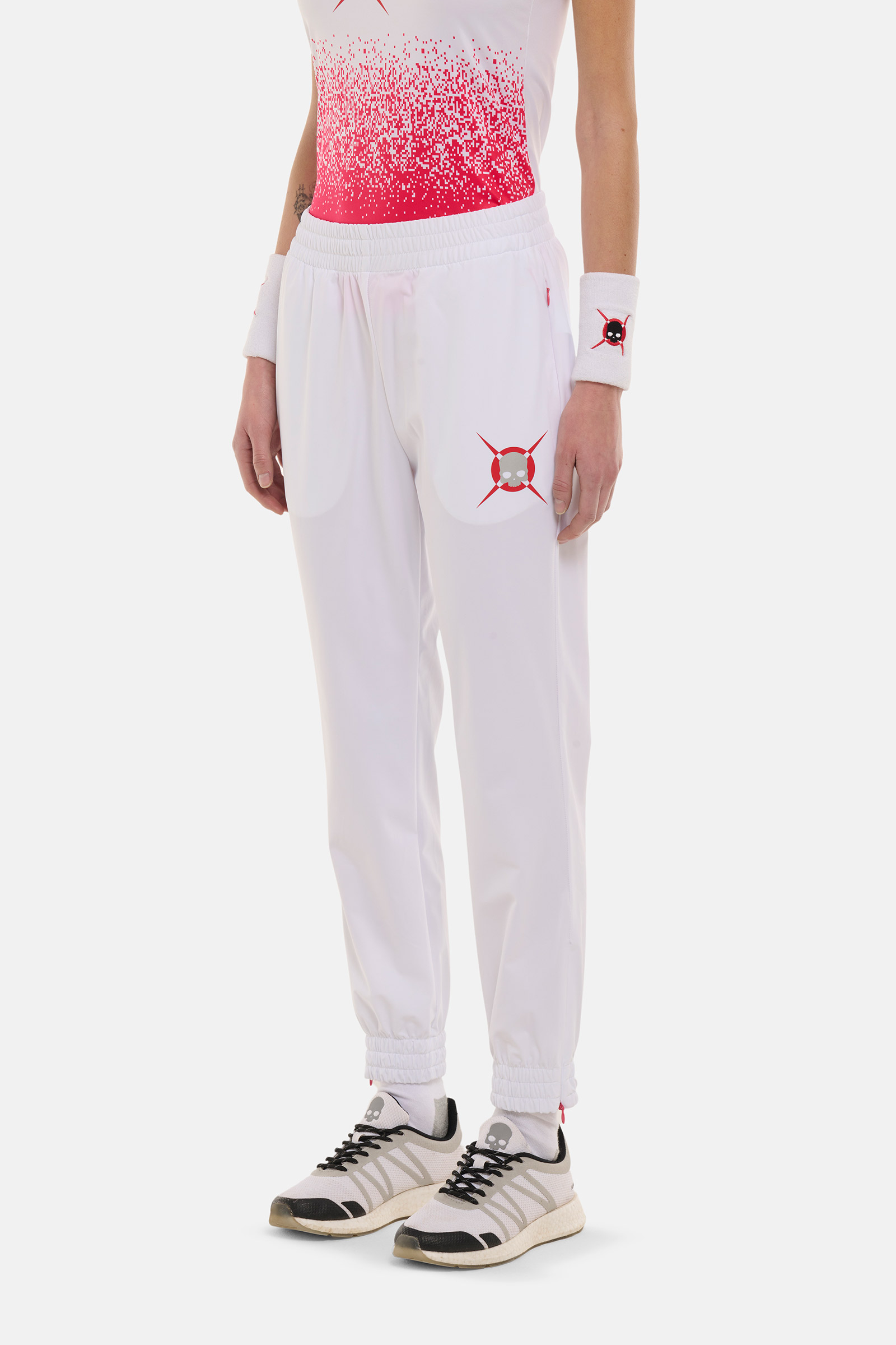 CRUMBLE TECH PANTS HEROES BY HYDROGEN - WHITE,FUCHSIA - Hydrogen - Luxury Sportwear