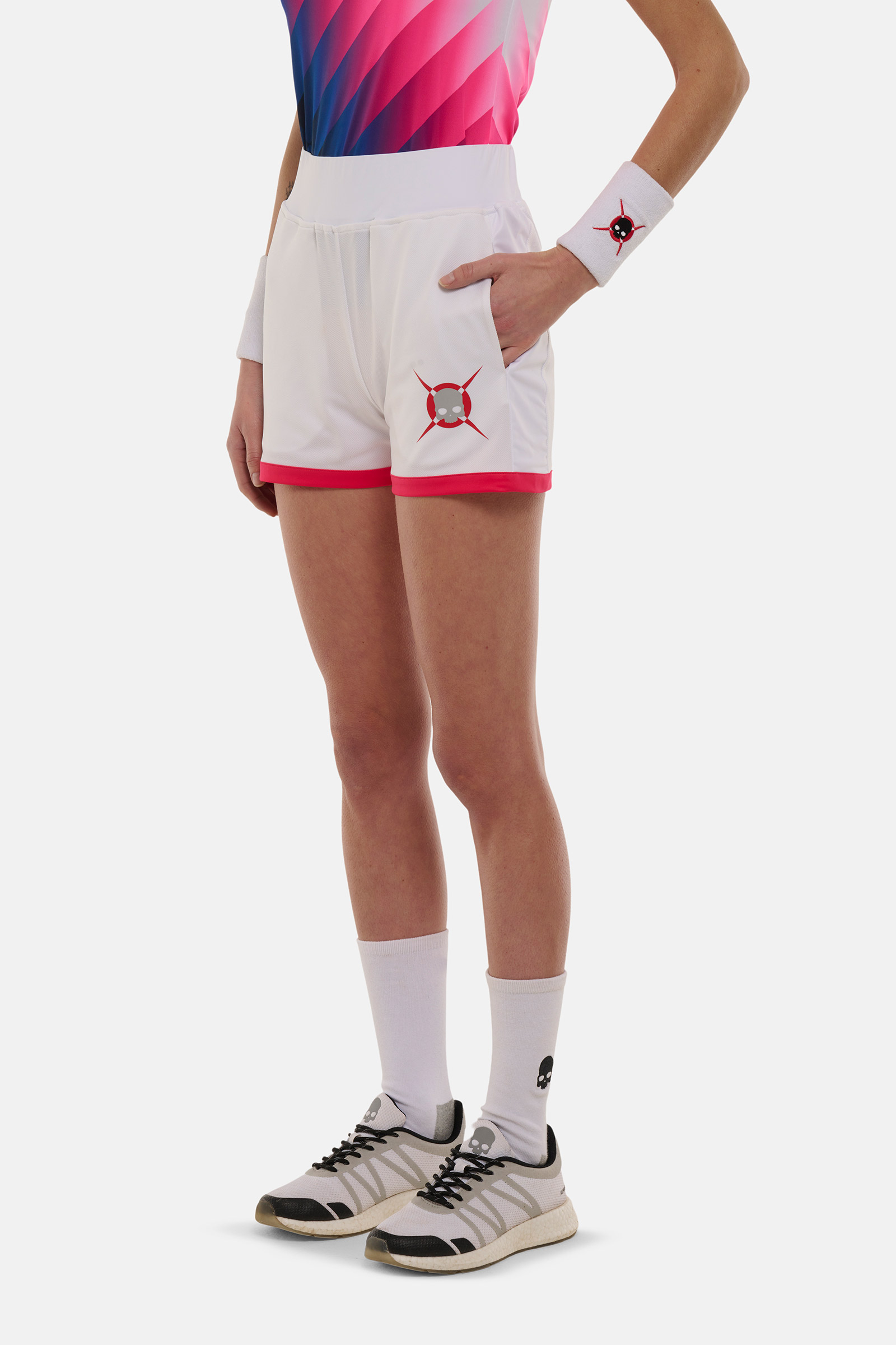 TECH SHORTS HEROES BY HYDROGEN - WHITE,FUCHSIA - Hydrogen - Luxury Sportwear
