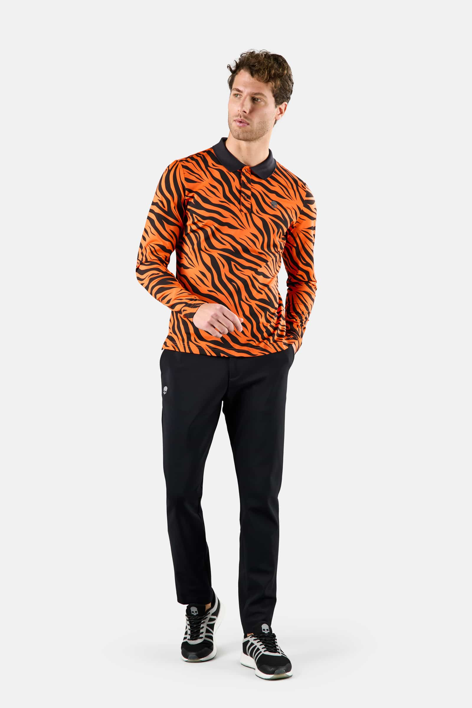 Polo con stampa a manica lunga - ORANGE TIGER - Abbigliamento sportivo | Hydrogen