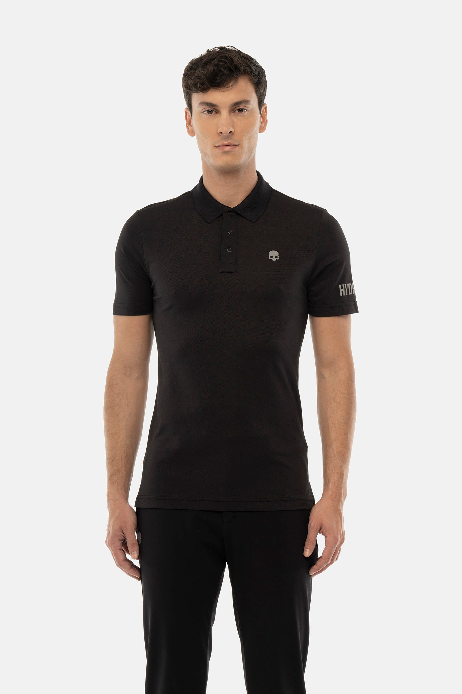 GOLF PIQUET POLO - BLACK - Hydrogen - Luxury Sportwear
