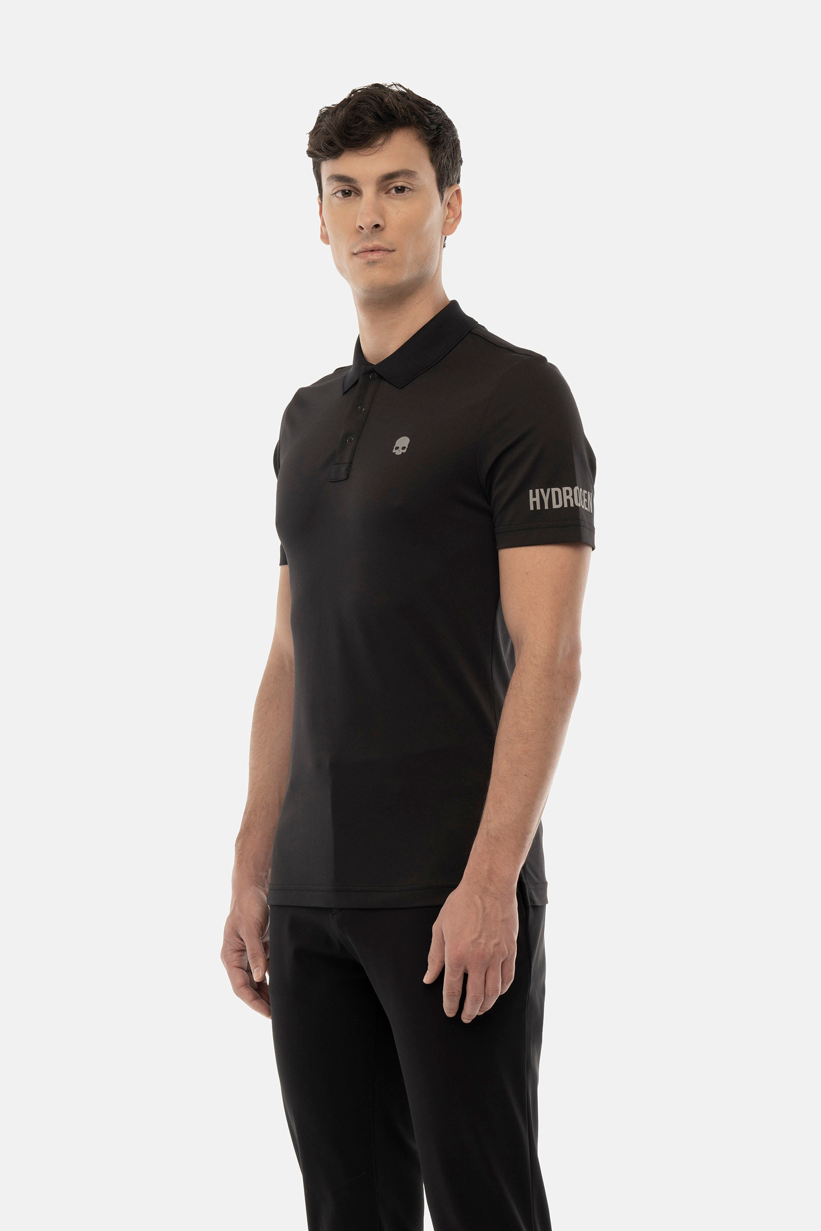 GOLF PIQUET POLO - BLACK - Hydrogen - Luxury Sportwear