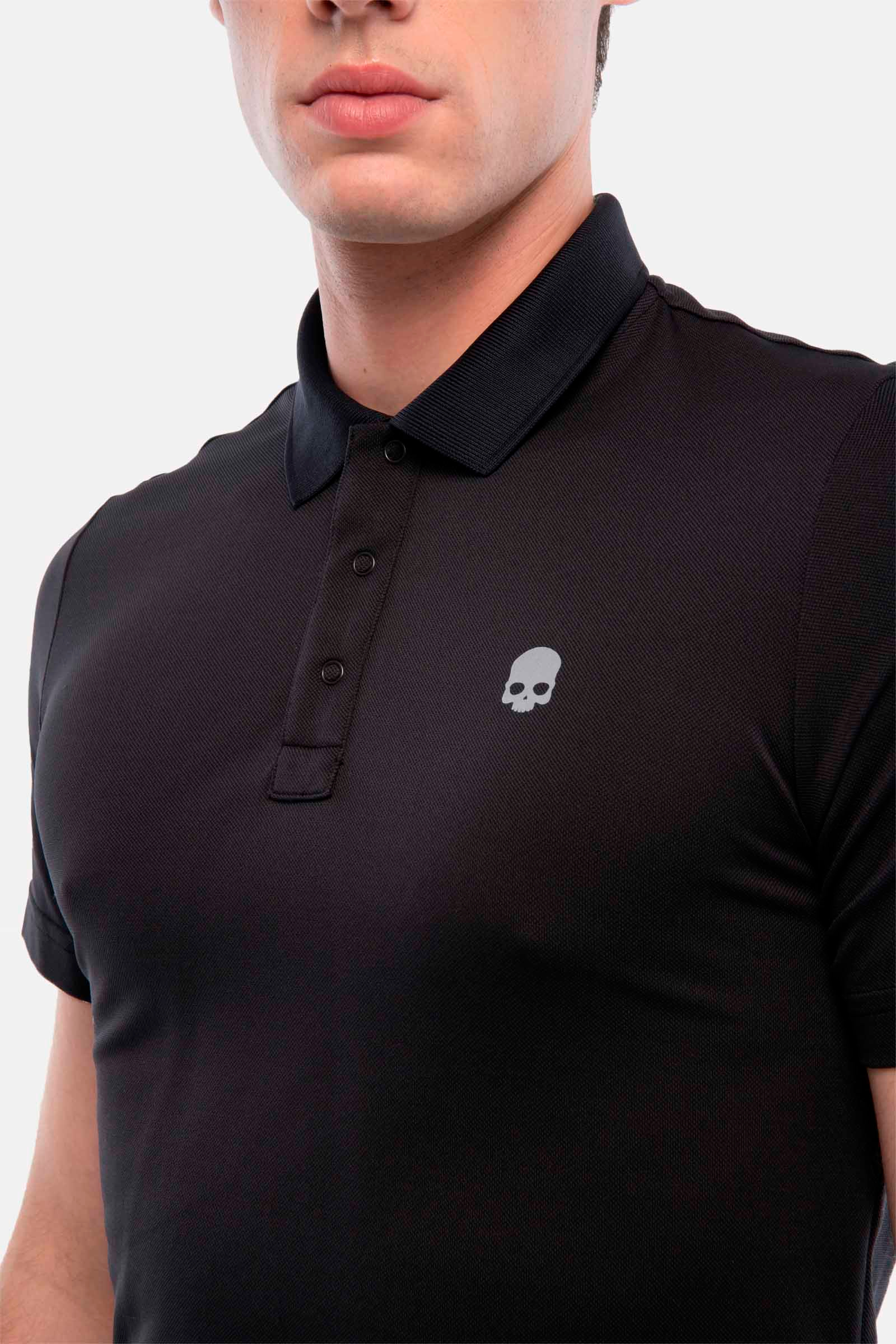 GOLF PIQUET POLO - BLACK - Hydrogen - Luxury Sportwear