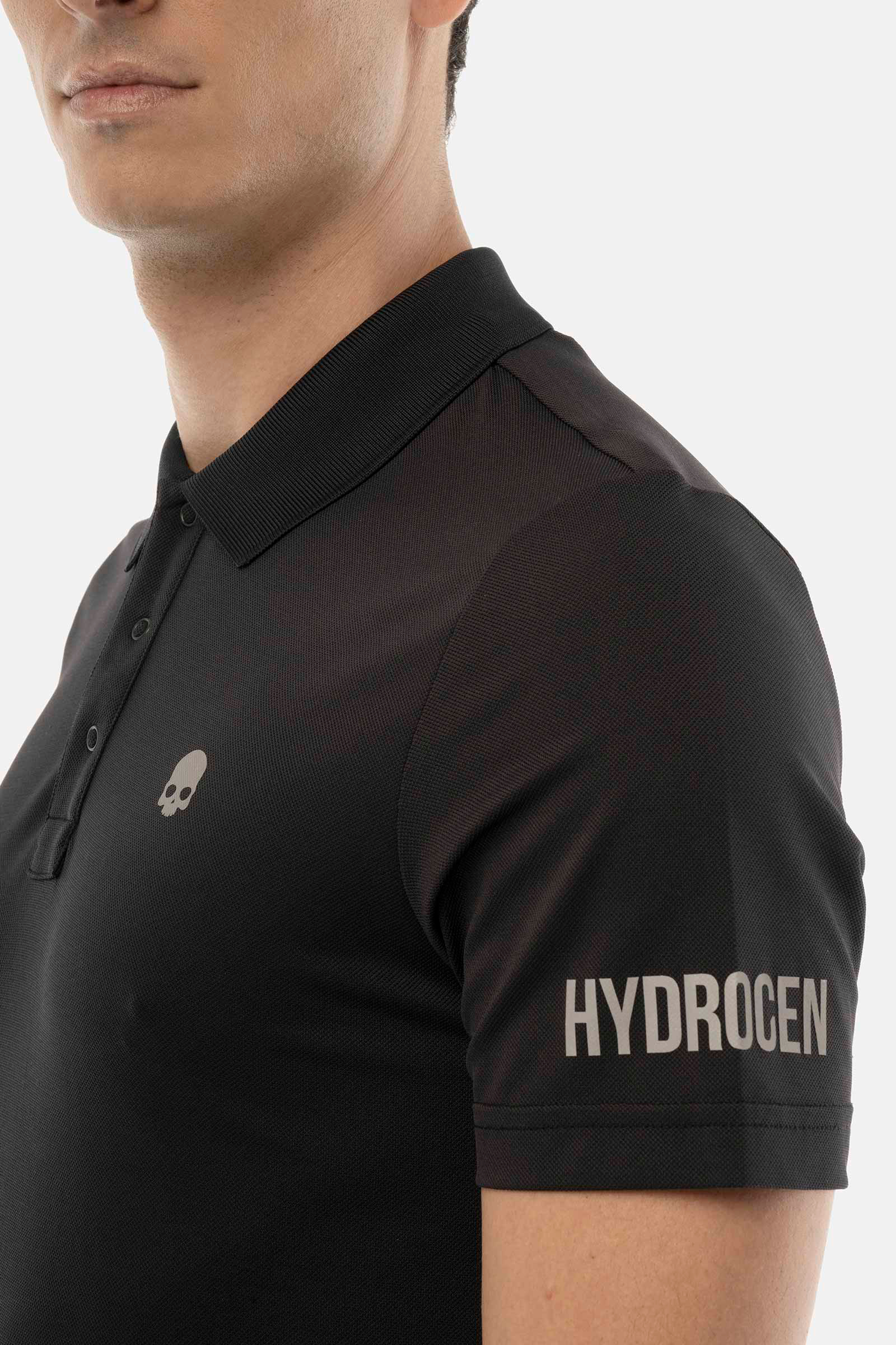 GOLF PIQUET POLO - BLACK - Hydrogen - Luxury Sportwear